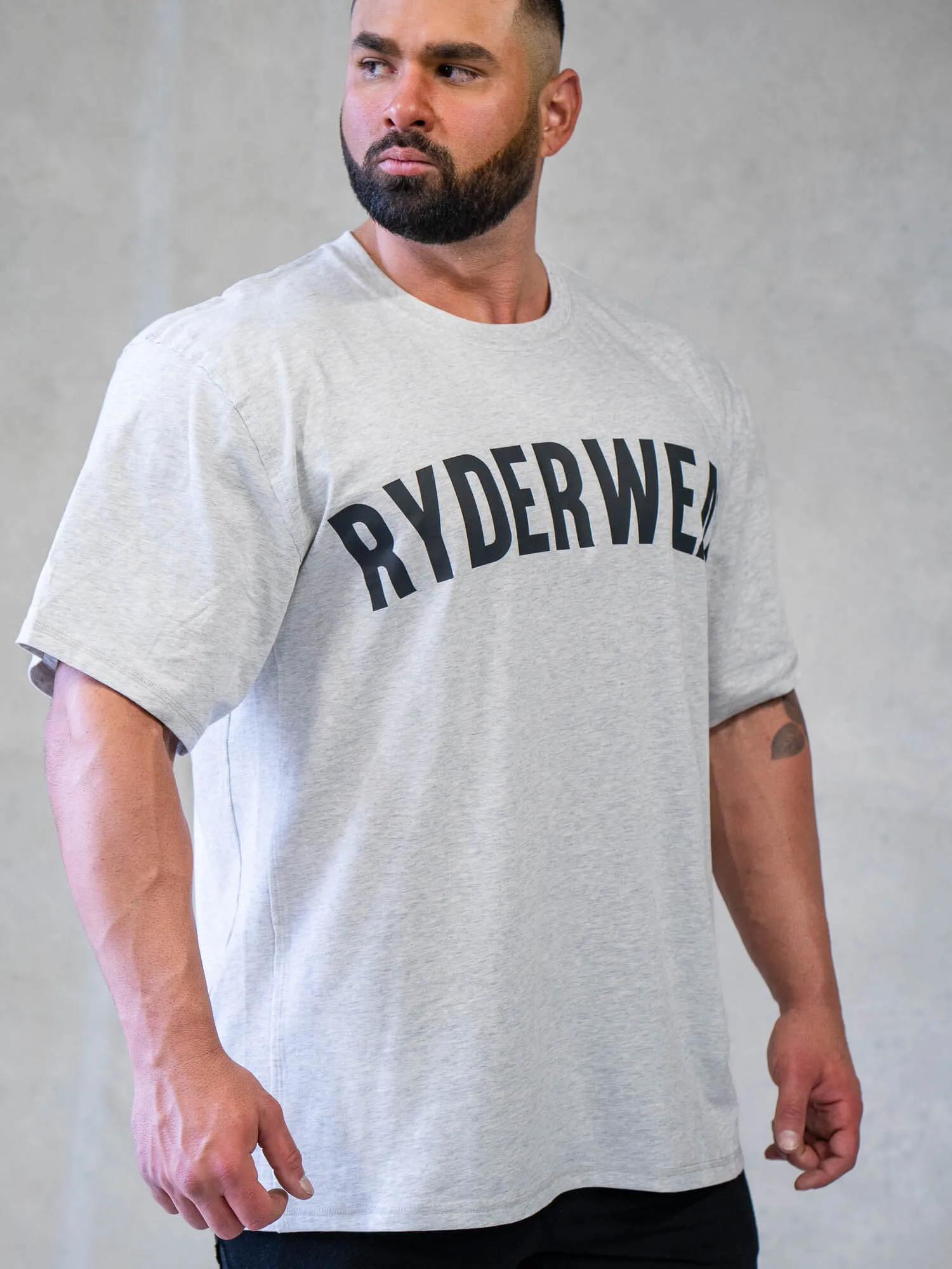 Force Oversized T-Shirt - Chalk Grey Marl sold by Ryderwear product image thumbnail 3