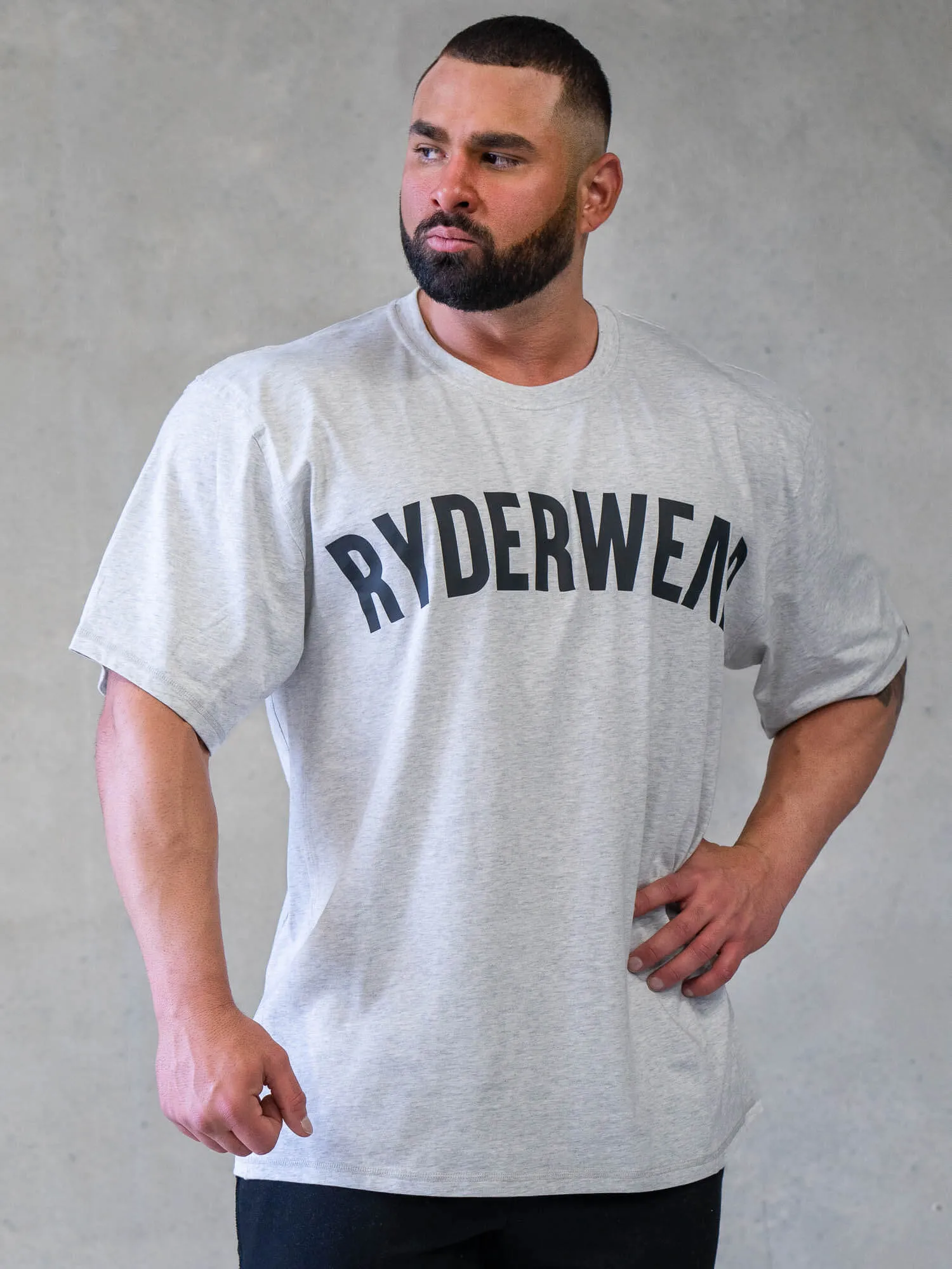 Force Oversized T-Shirt - Chalk Grey Marl sold by Ryderwear product image thumbnail 5