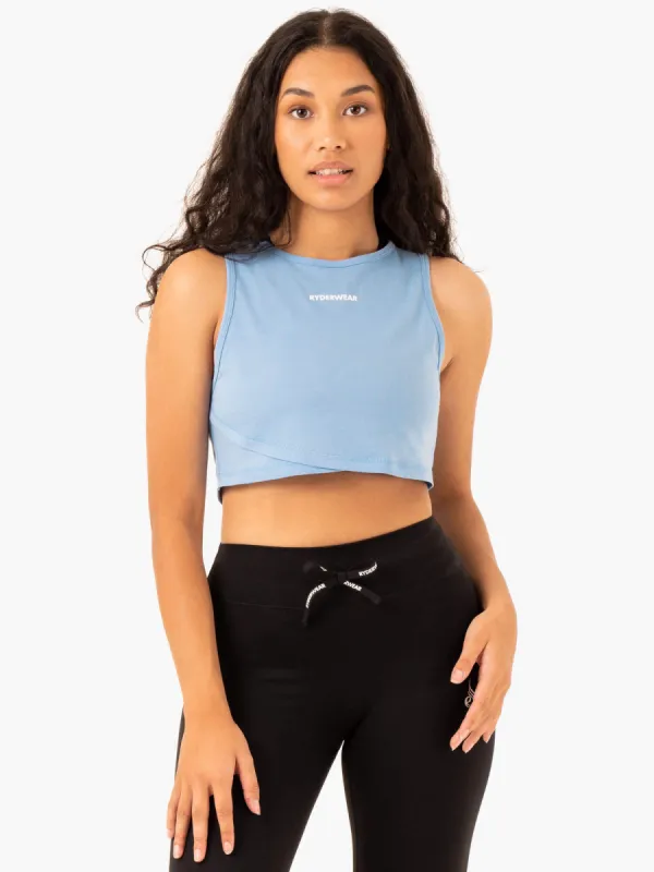 Replay Cross Over Tank - Sky Blue sold by Ryderwear