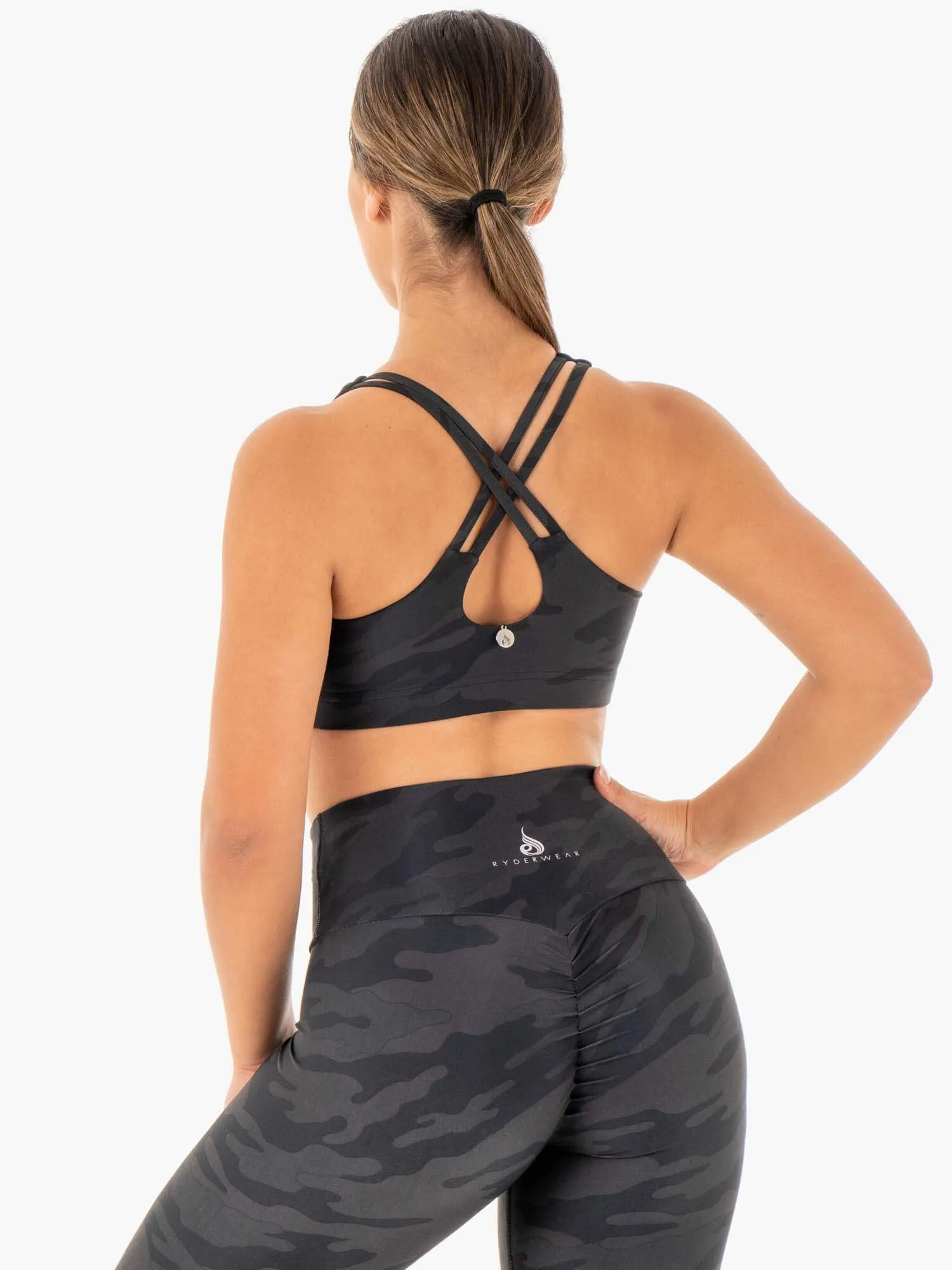 Camo Sports Bra - Black Camo sold by Ryderwear product image thumbnail 3
