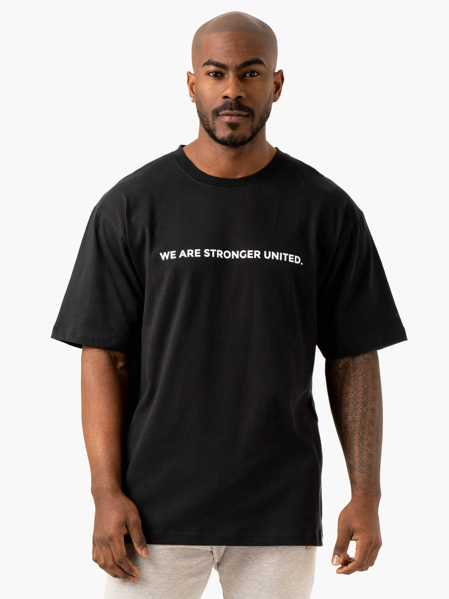 Stronger United Oversized T-Shirt - Black sold by Ryderwear product image thumbnail 4