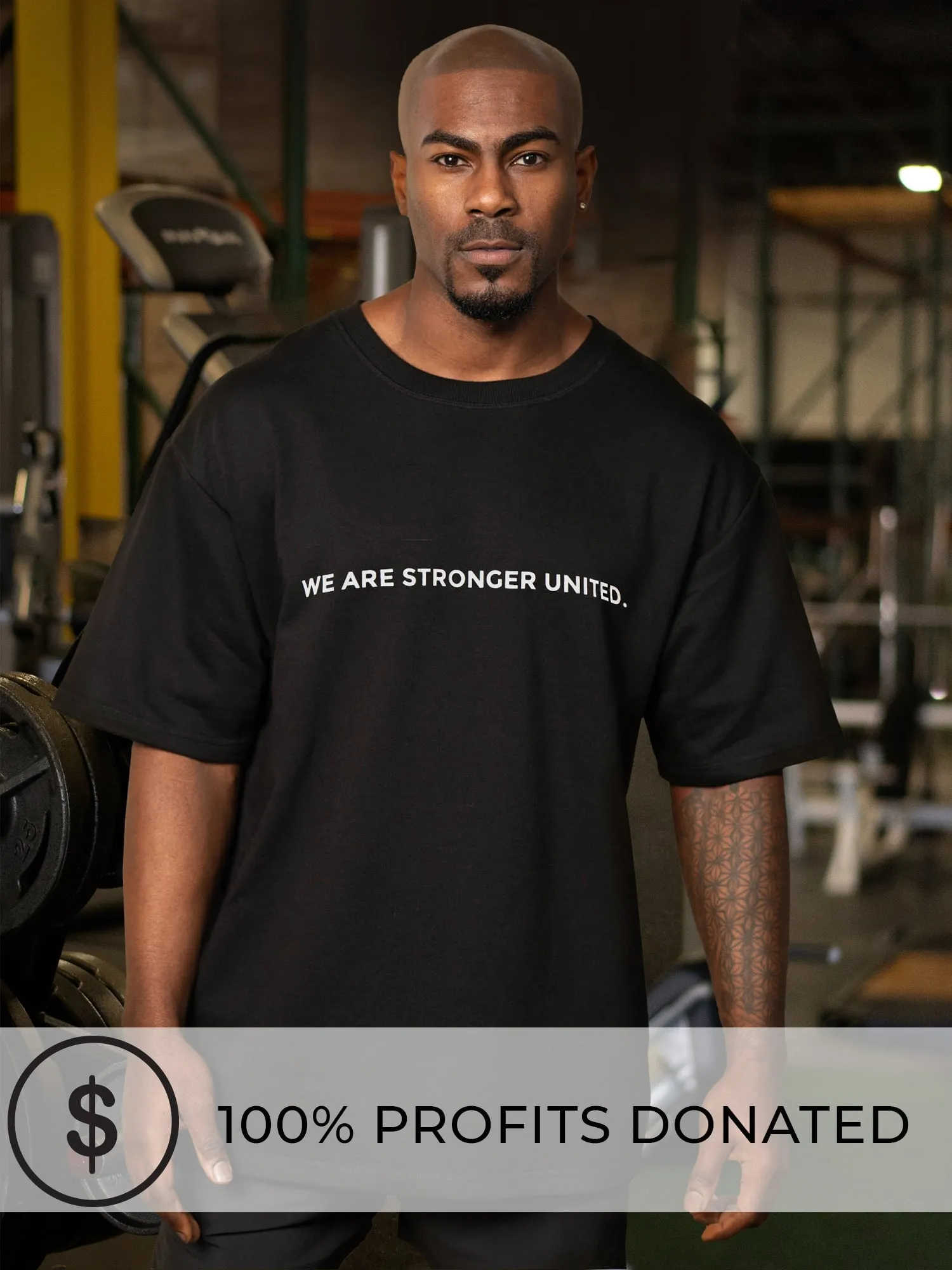 Stronger United Oversized T-Shirt - Black sold by Ryderwear