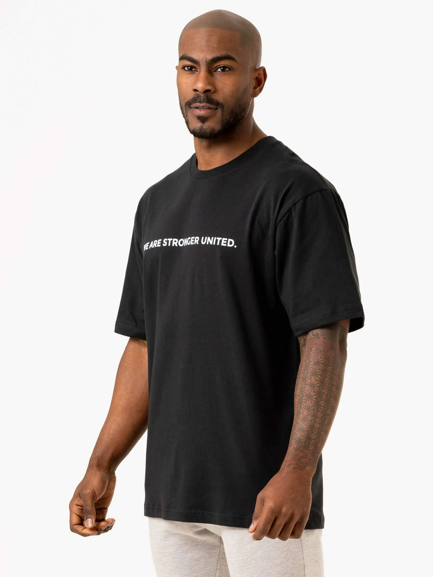 Stronger United Oversized T-Shirt - Black sold by Ryderwear product image thumbnail 3