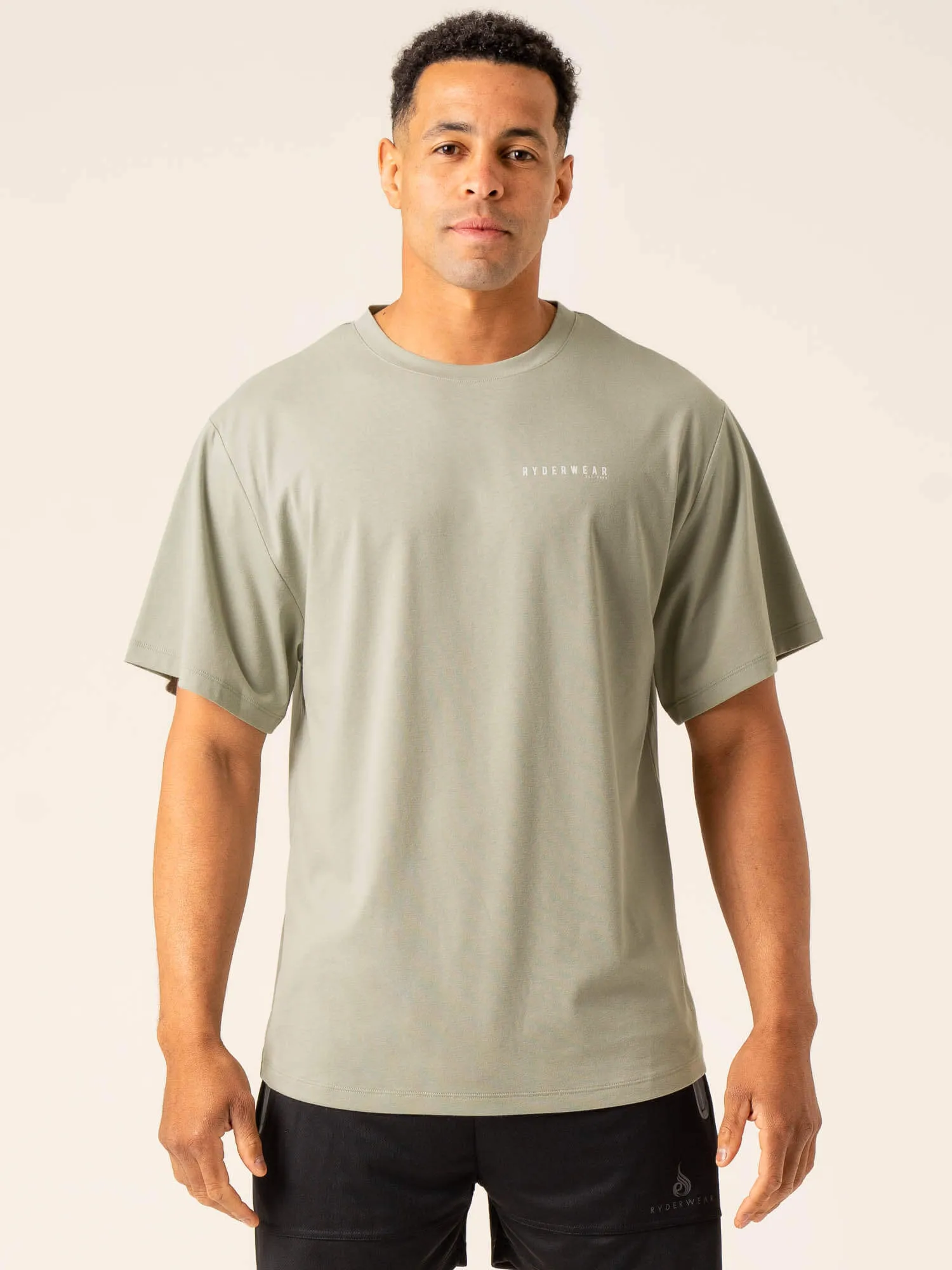 Advance Oversized T-Shirt - Sage sold by Ryderwear