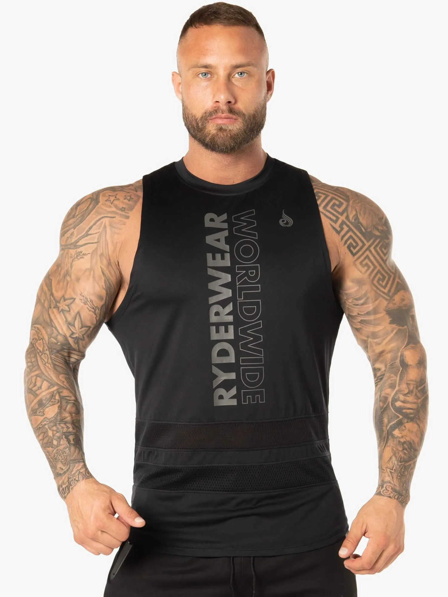 Evo Mesh Baller Tank - Black sold by Ryderwear