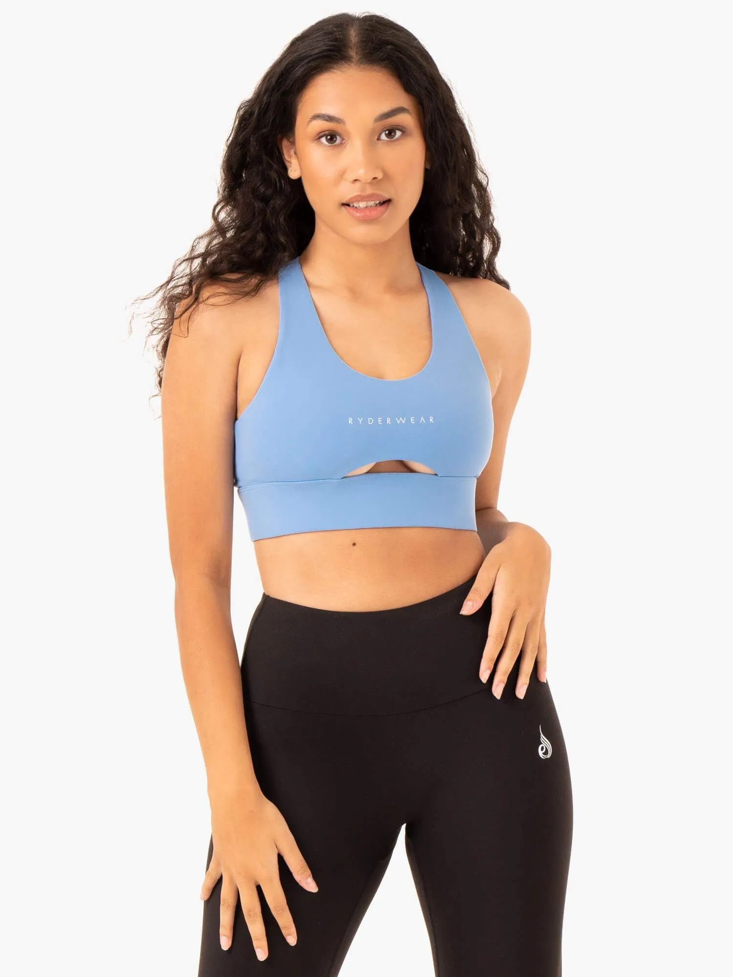 Focus Contour Sports Bra - Sky Blue sold by Ryderwear
