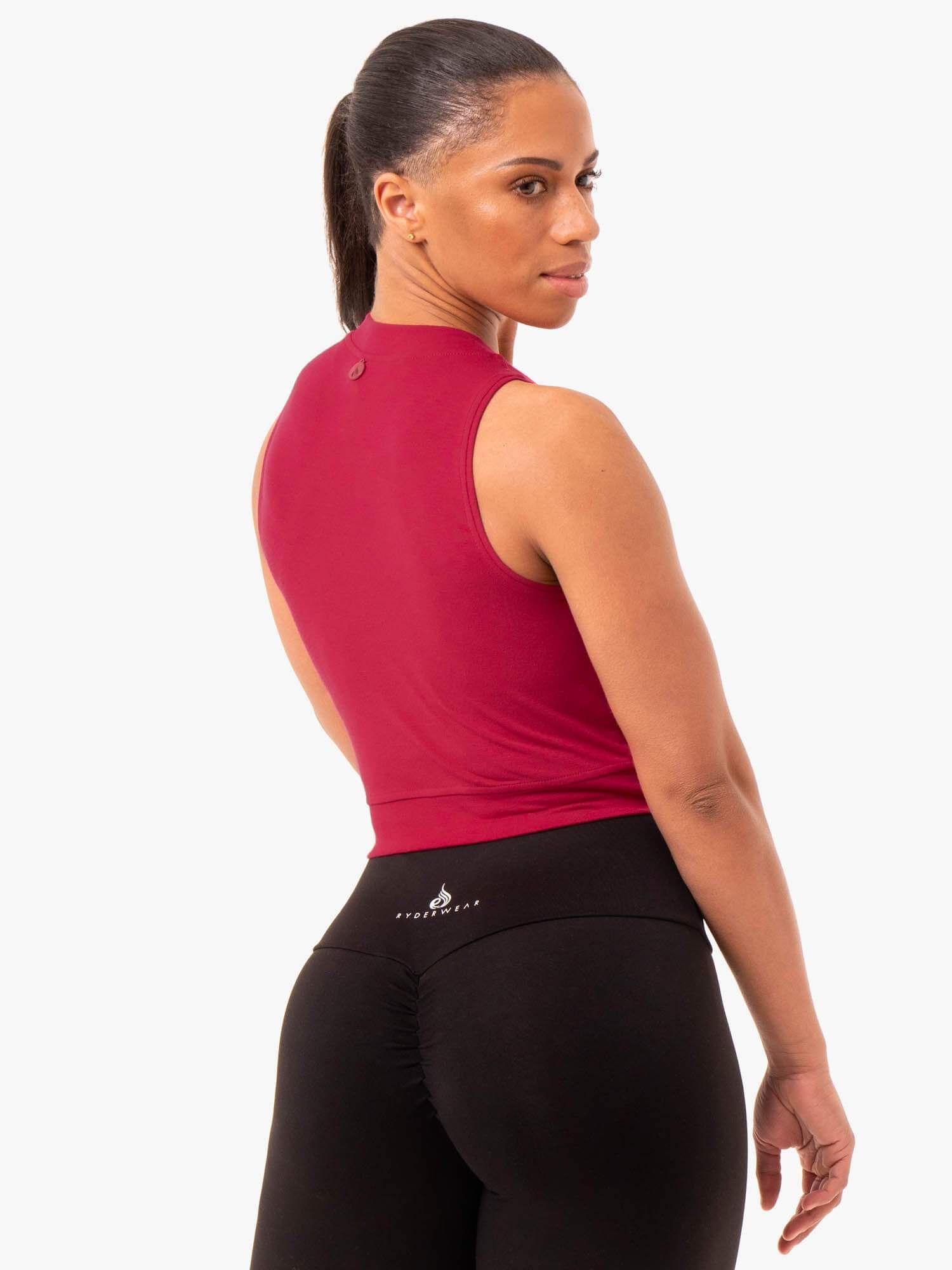 Motion Crop Top - Wine Red sold by Ryderwear product image thumbnail 2