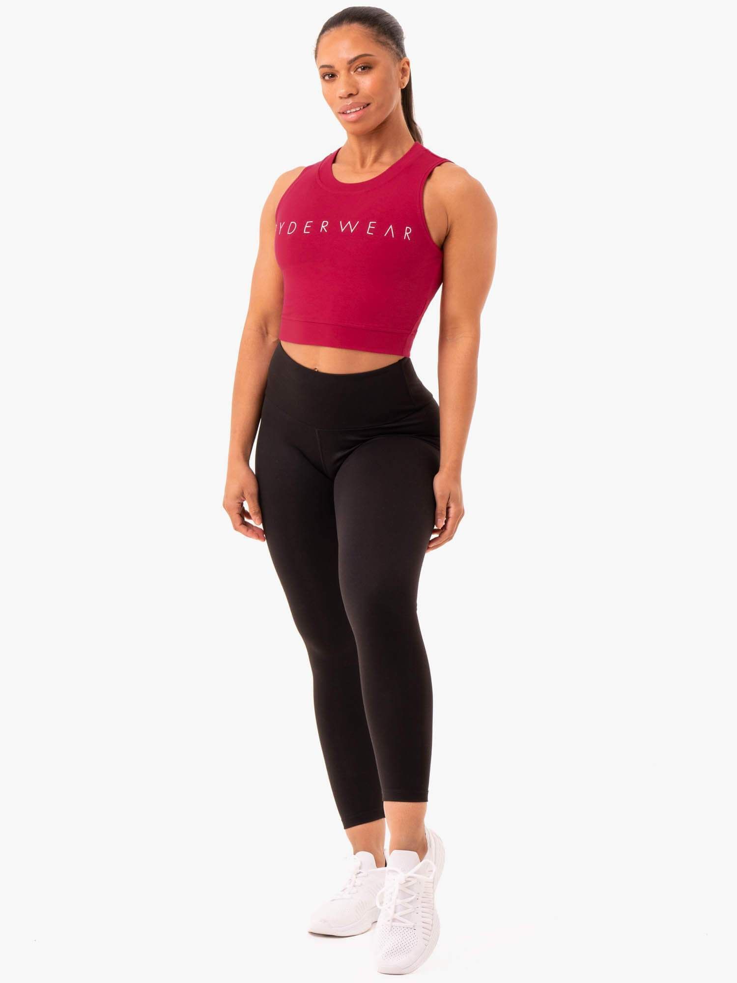 Motion Crop Top - Wine Red sold by Ryderwear product image thumbnail 4