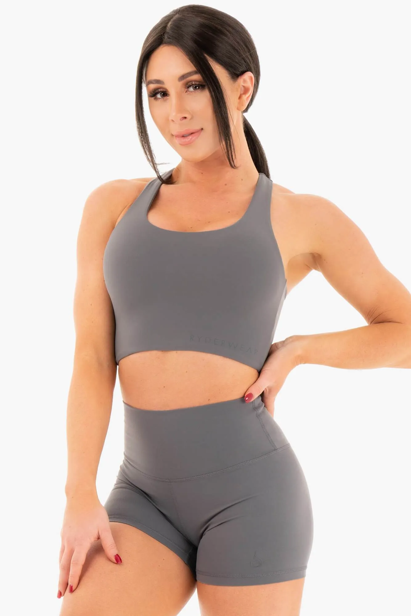 NKD Sports Bra - Charcoal sold by Ryderwear