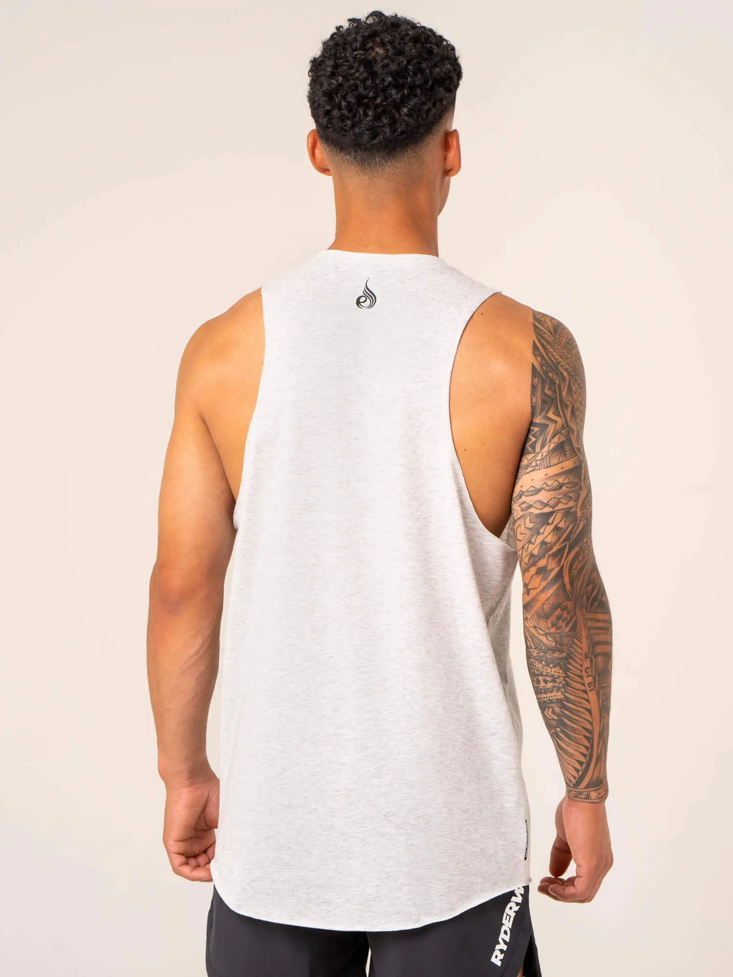 Emerge Drop Armhole Tank - Snow Grey Marl sold by Ryderwear product image thumbnail 4