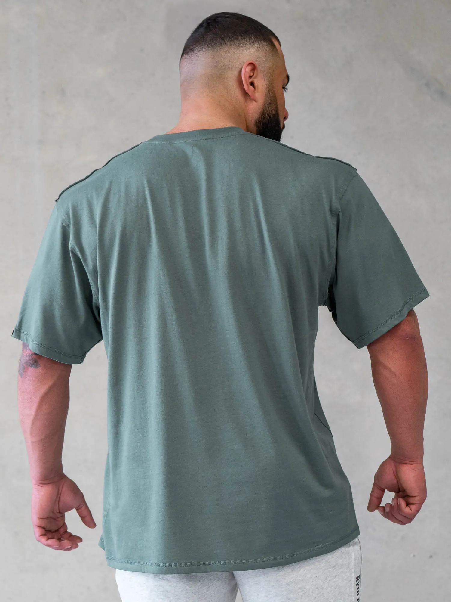 Force Oversized T-Shirt - Fern Green sold by Ryderwear product image thumbnail 2