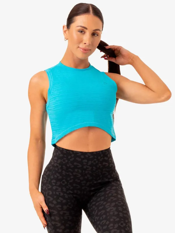 Ultra Scoop Tank - Aqua sold by Ryderwear