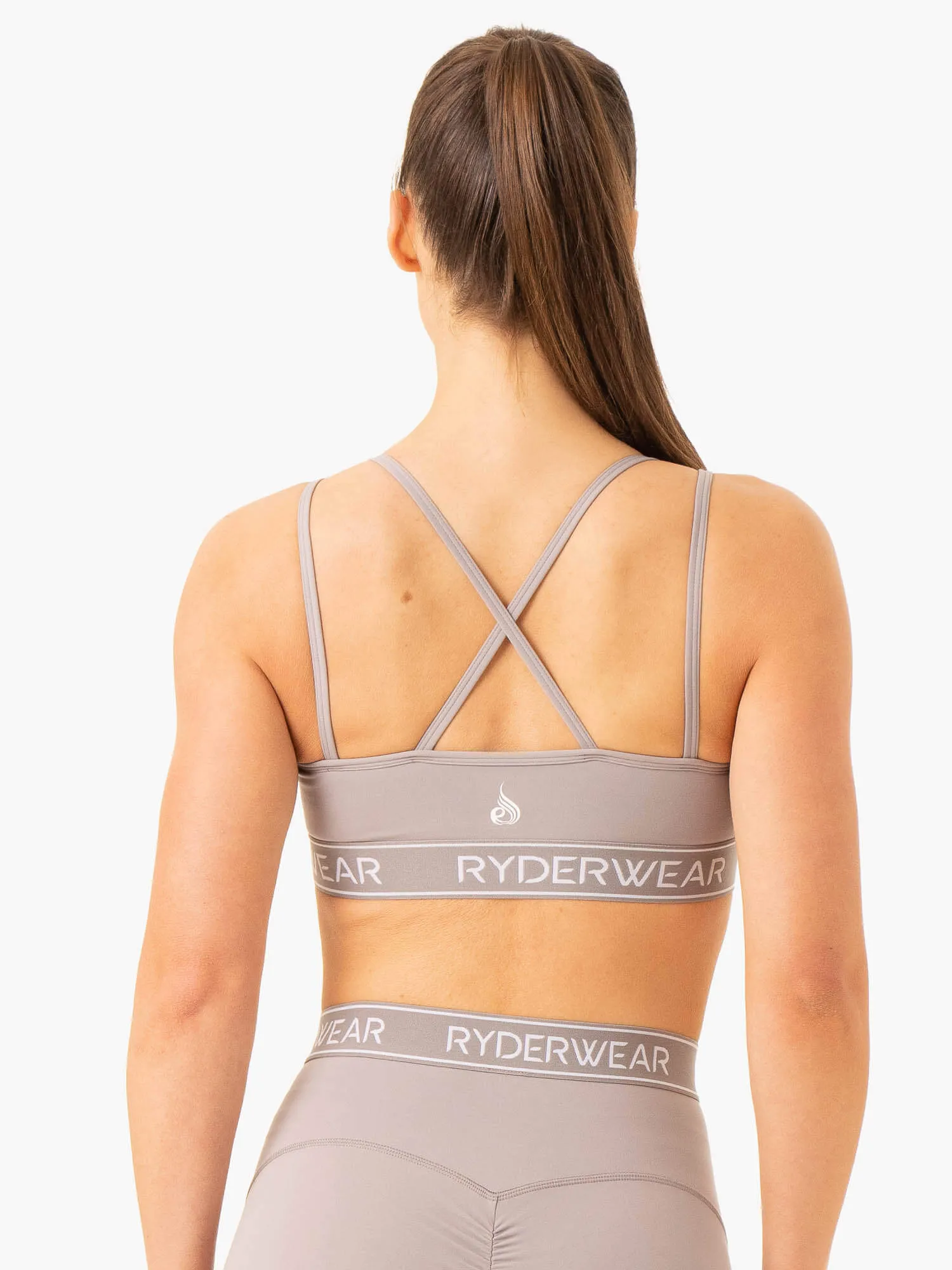 Level Up V-Neck Sports Bra - Steel Grey sold by Ryderwear product image thumbnail 2