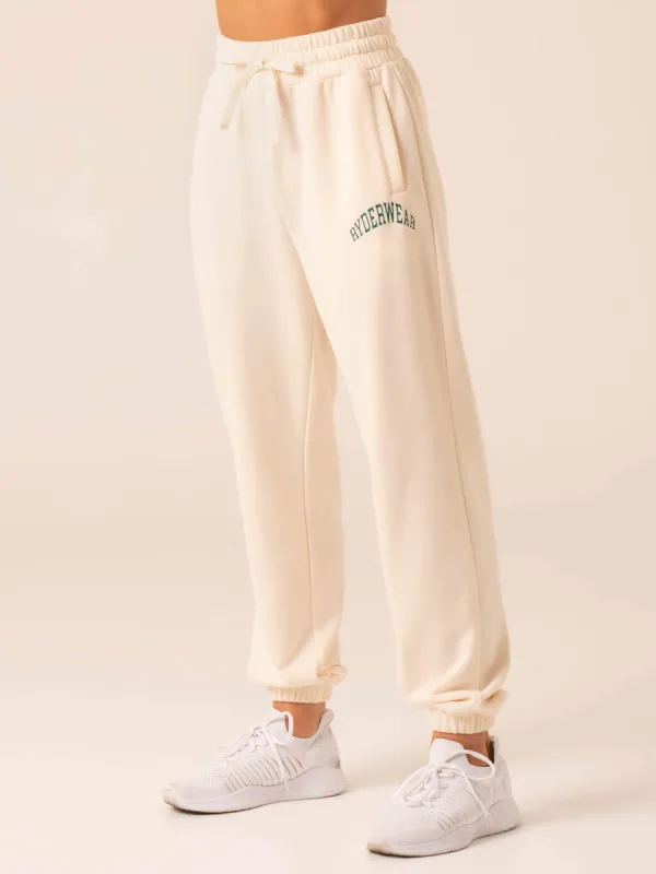 Women's Collegiate Track Pant - Chalk sold by Ryderwear