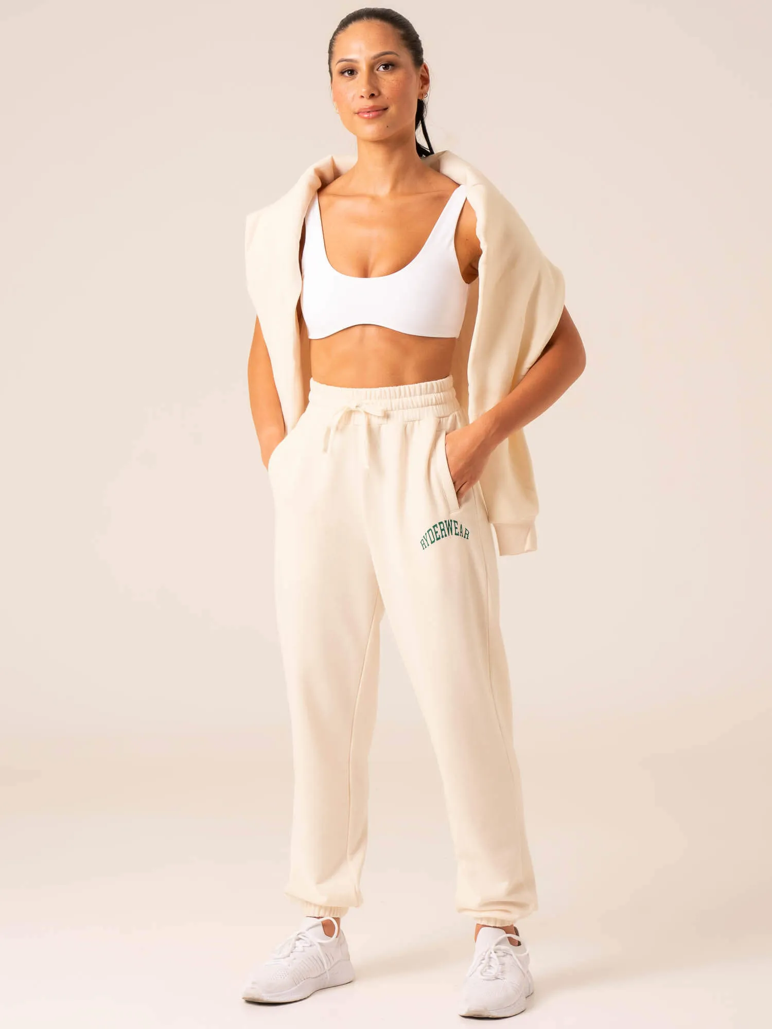 Women's Collegiate Track Pant - Chalk sold by Ryderwear product image thumbnail 4