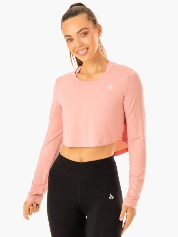 Revival Long Sleeve Mesh T-Shirt - Pink sold by Ryderwear
