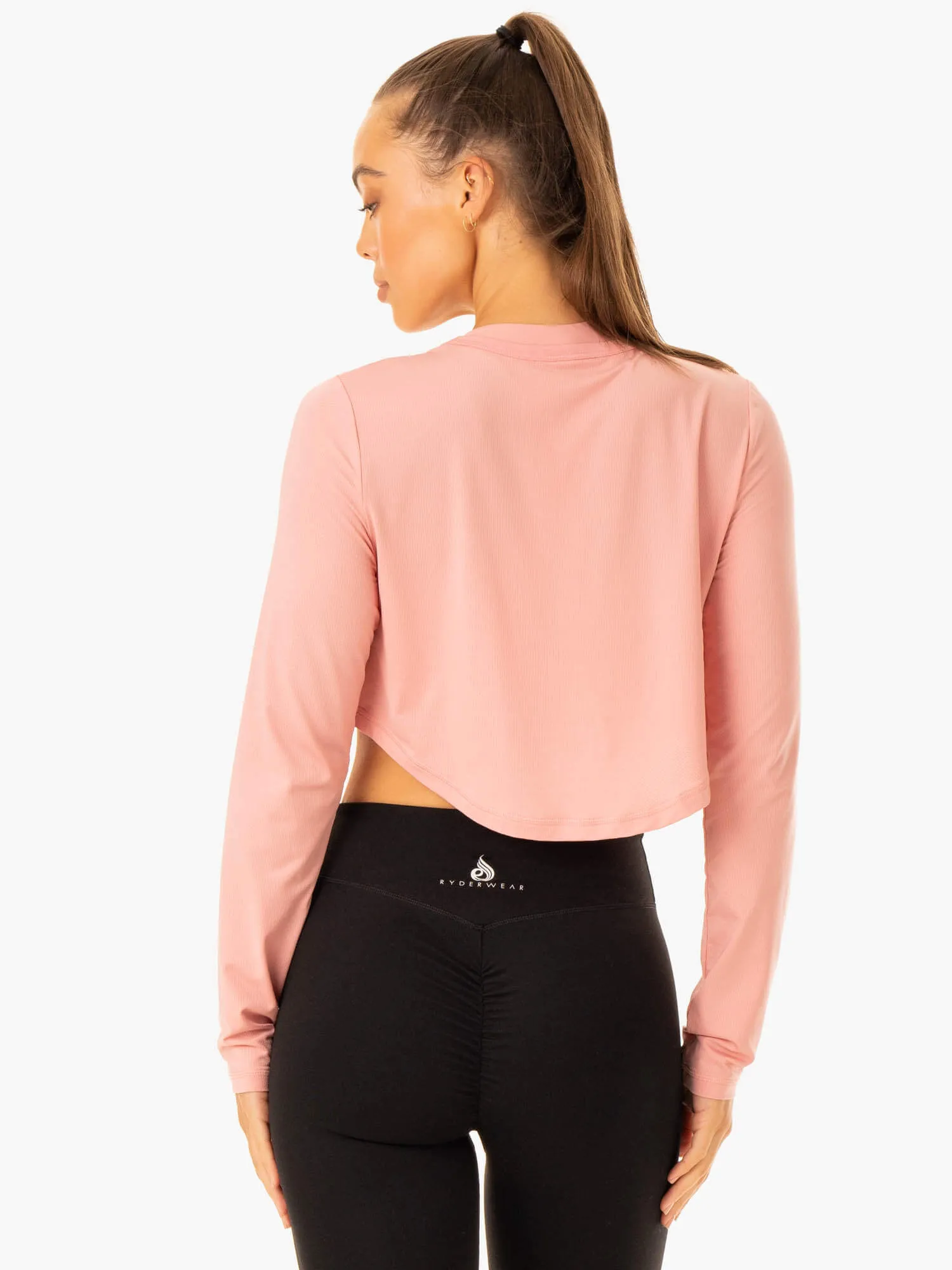 Revival Long Sleeve Mesh T-Shirt - Pink sold by Ryderwear product image thumbnail 2