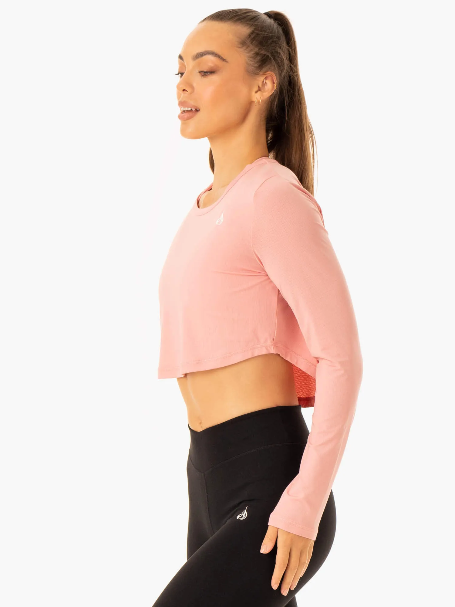 Revival Long Sleeve Mesh T-Shirt - Pink sold by Ryderwear product image thumbnail 3