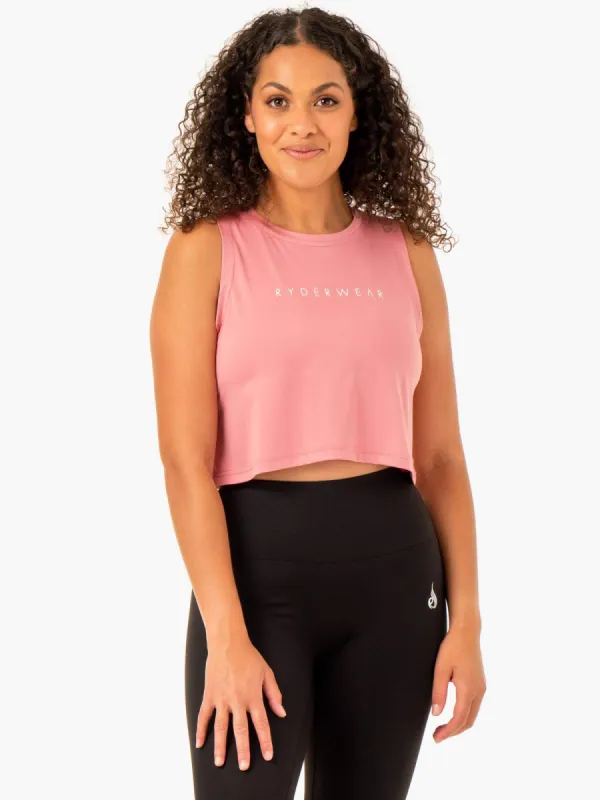Hybrid Muscle Tank - Blush Pink sold by Ryderwear