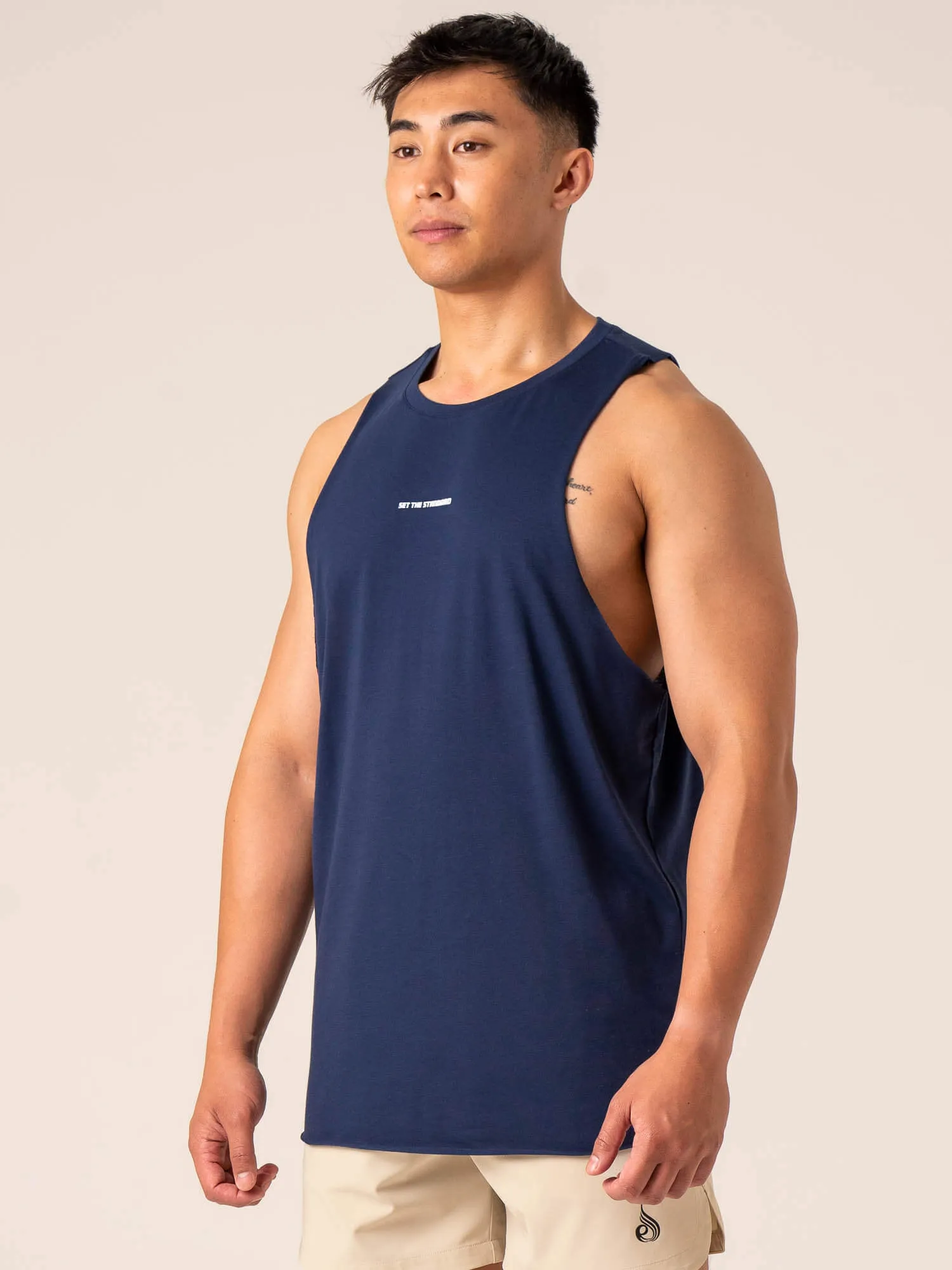 Emerge Drop Armhole Tank - Navy sold by Ryderwear product image thumbnail 2
