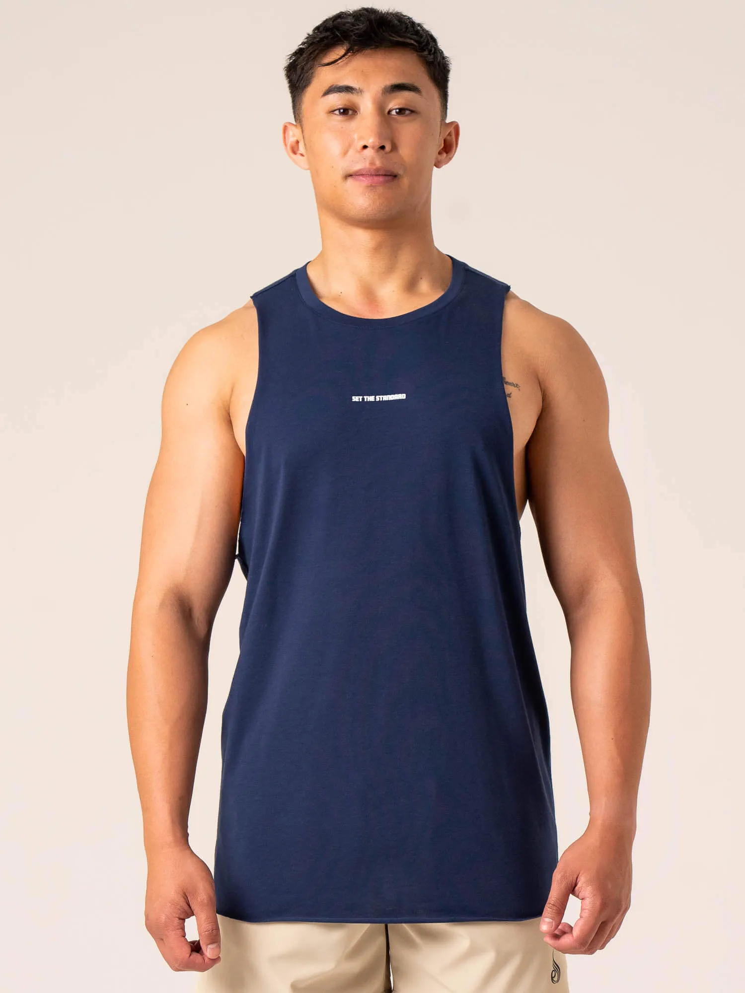 Emerge Drop Armhole Tank - Navy sold by Ryderwear