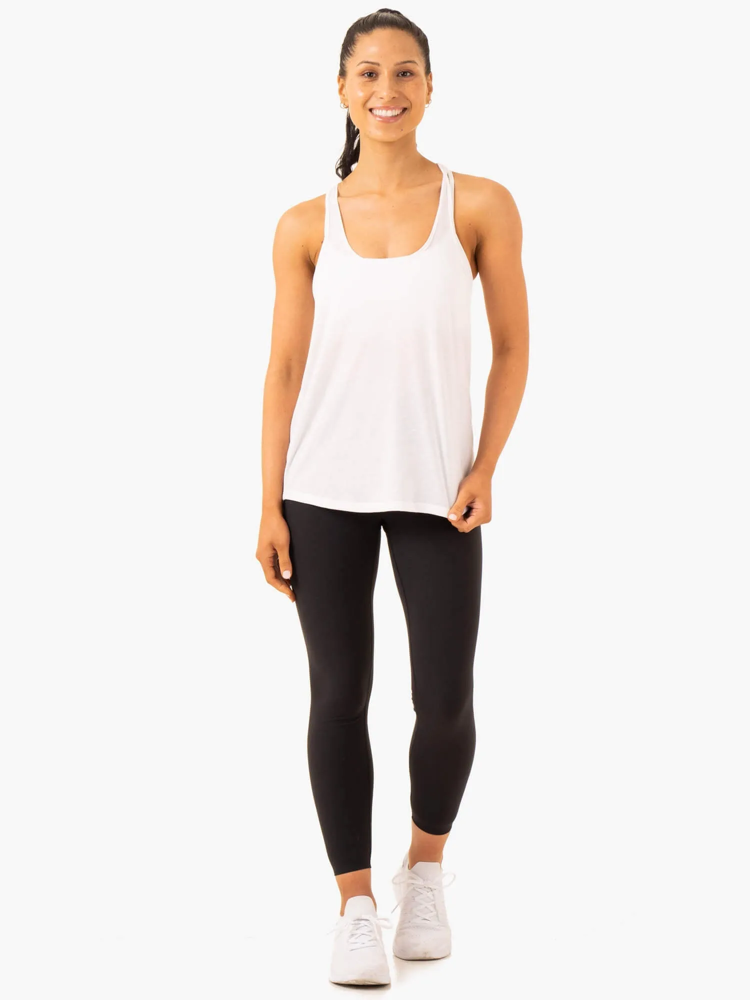 Ease Relaxed Tank - White sold by Ryderwear product image thumbnail 4