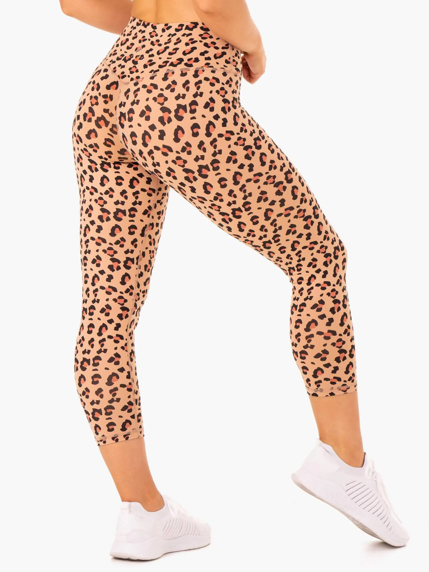 Hybrid 7/8 Leggings - Tan Leopard sold by Ryderwear product image thumbnail 2