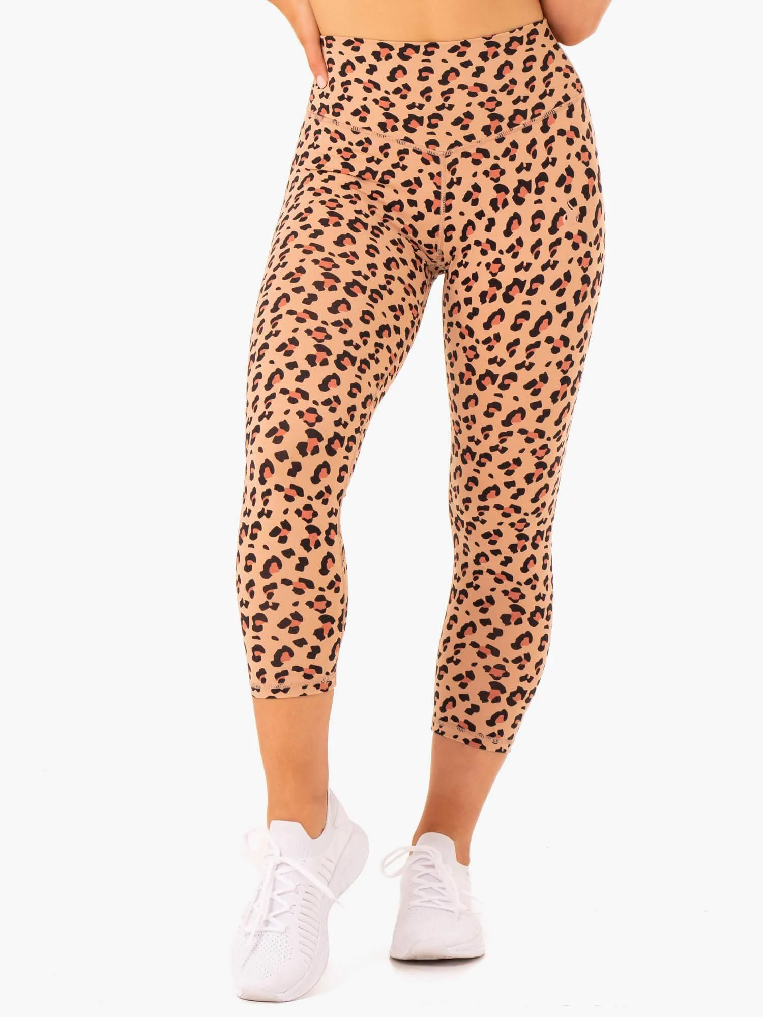Hybrid 7/8 Leggings - Tan Leopard sold by Ryderwear product image thumbnail 5