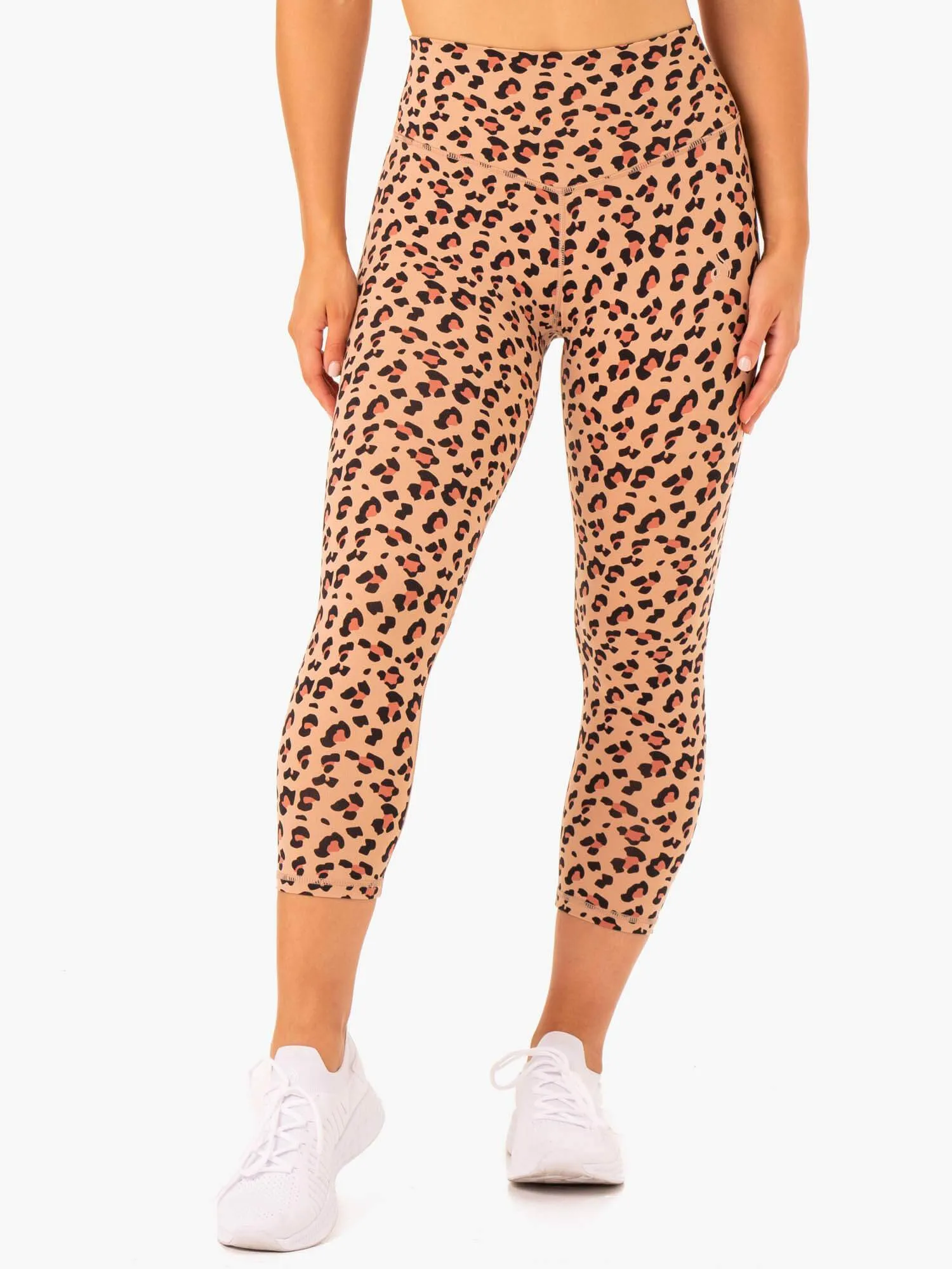 Hybrid 7/8 Leggings - Tan Leopard sold by Ryderwear product image thumbnail 4