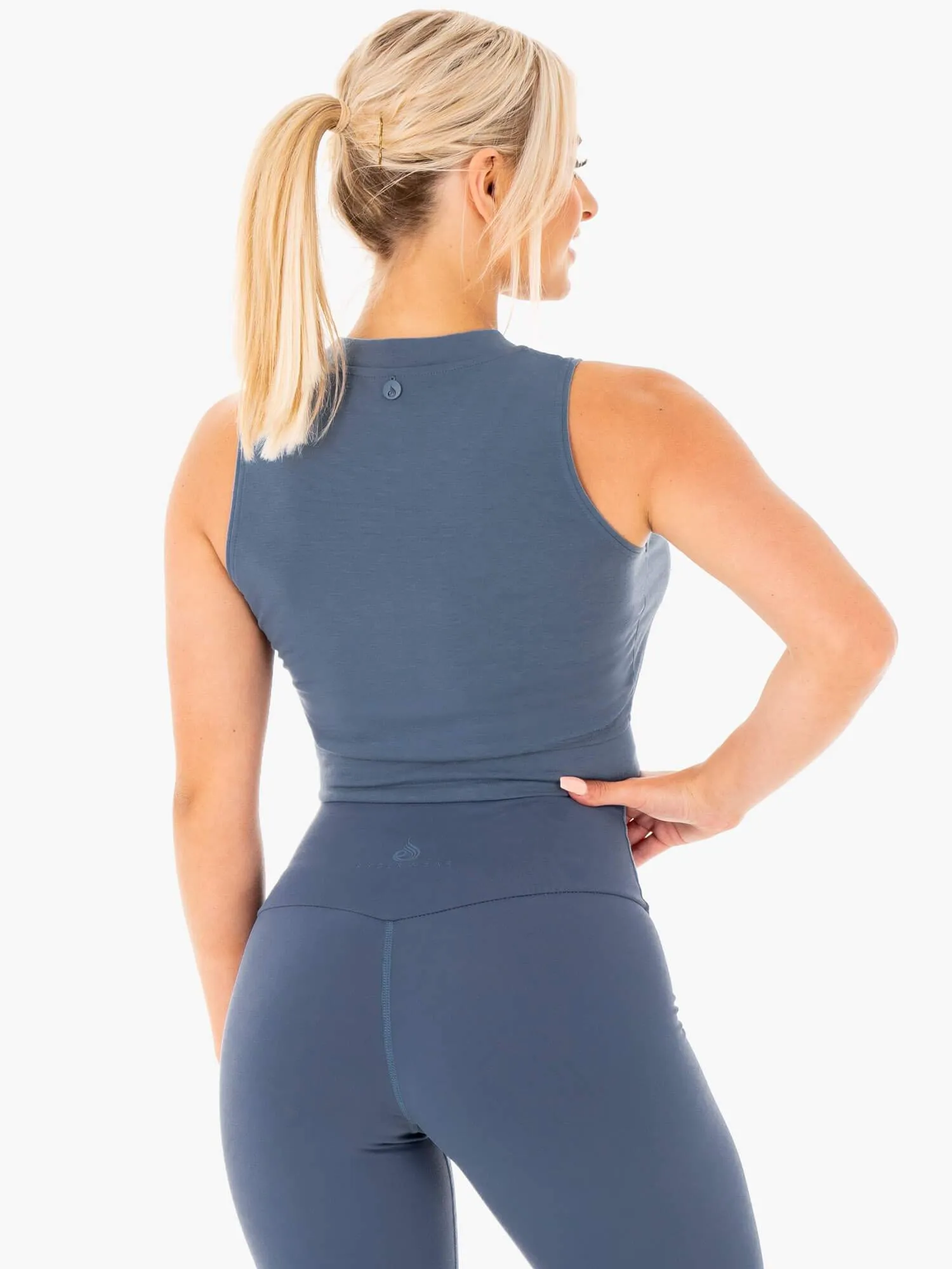 Motion Crop Top - Steel Blue sold by Ryderwear product image thumbnail 2