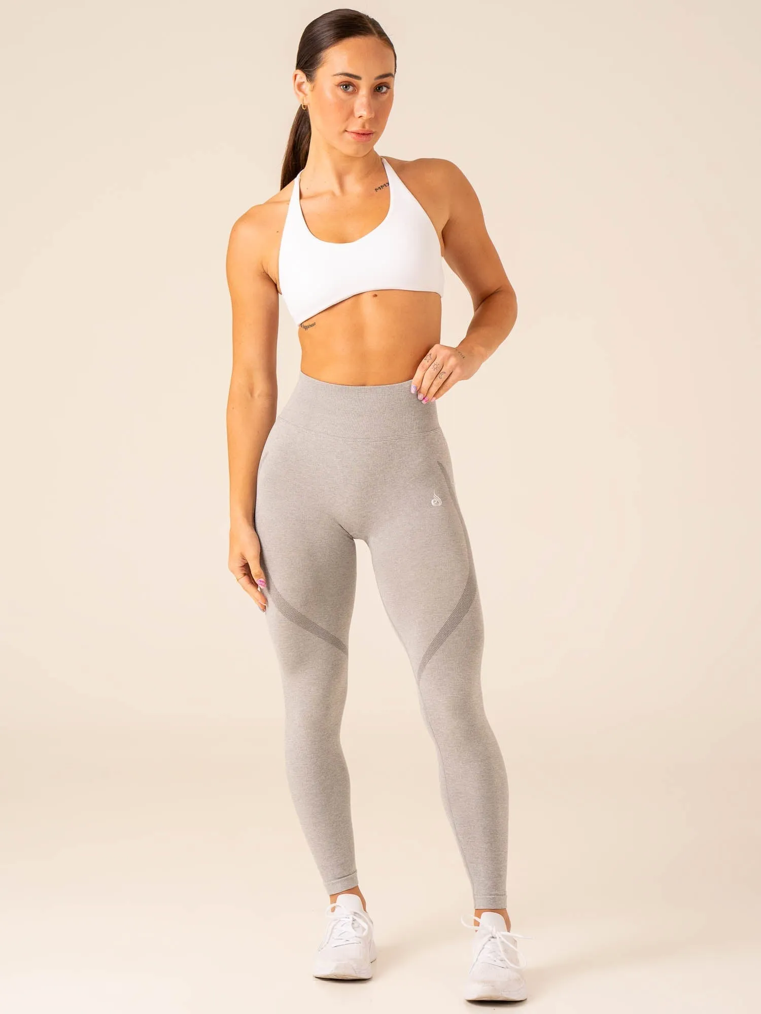 Sculpt Seamless Leggings - Light Grey Marl sold by Ryderwear product image thumbnail 5