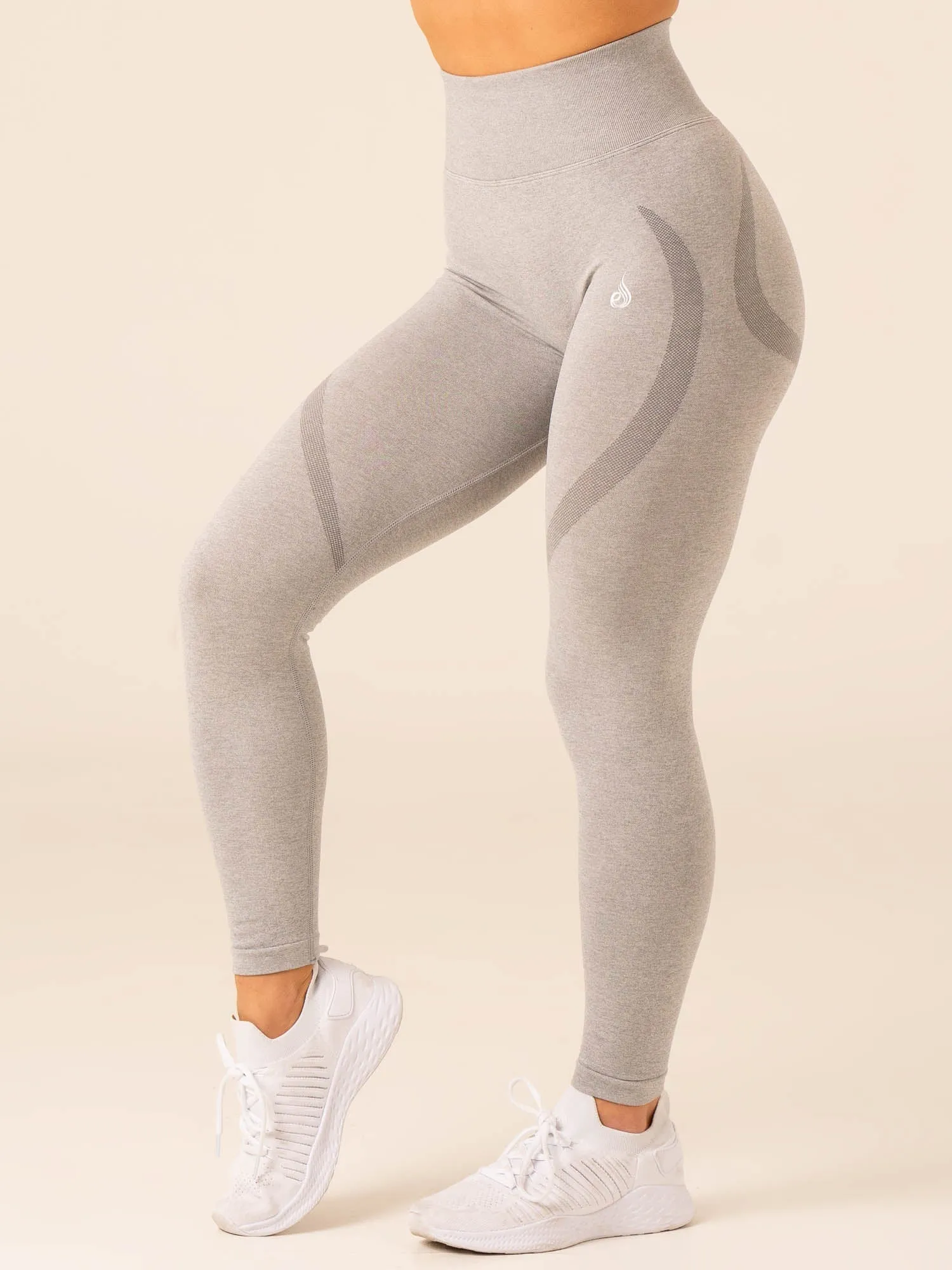 Sculpt Seamless Leggings - Light Grey Marl sold by Ryderwear product image thumbnail 2