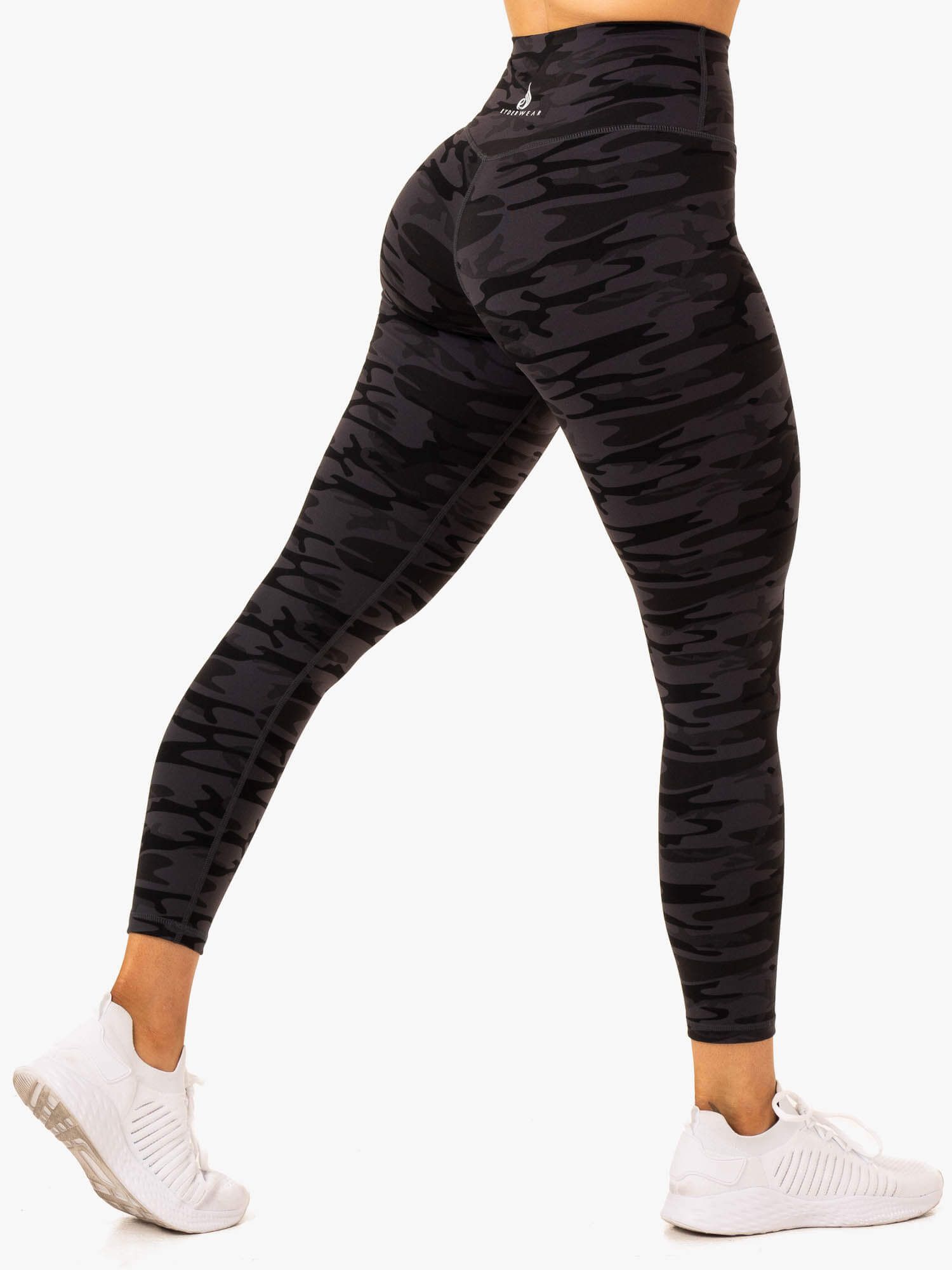 Base Full Length Legging - Black Camo sold by Ryderwear