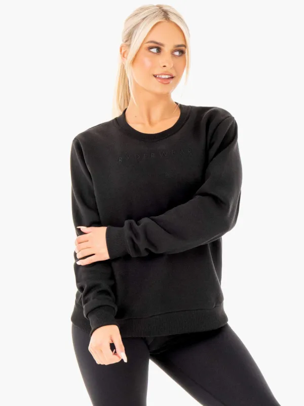 Motion Oversized Sweater - Black sold by Ryderwear