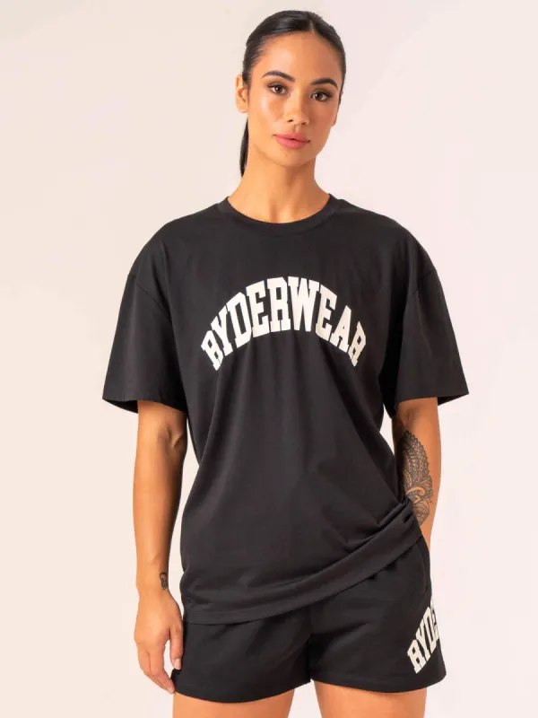 Women's Collegiate T-Shirt - Black sold by Ryderwear