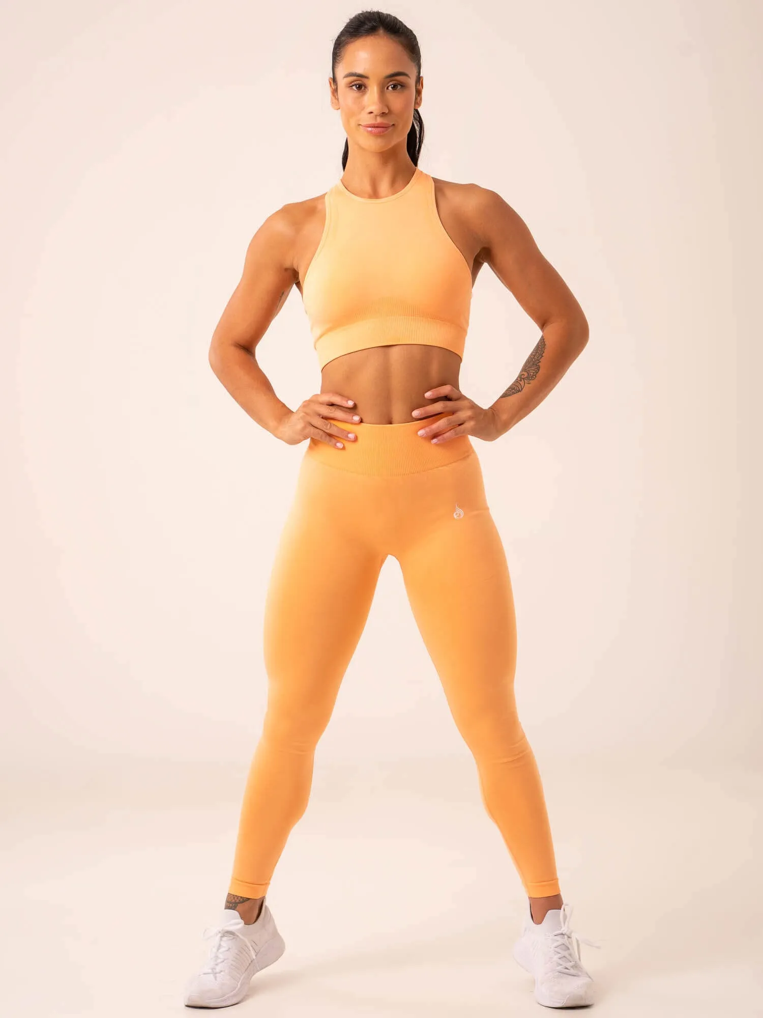 Lift Seamless High Neck Sports Bra - Mango sold by Ryderwear product image thumbnail 4