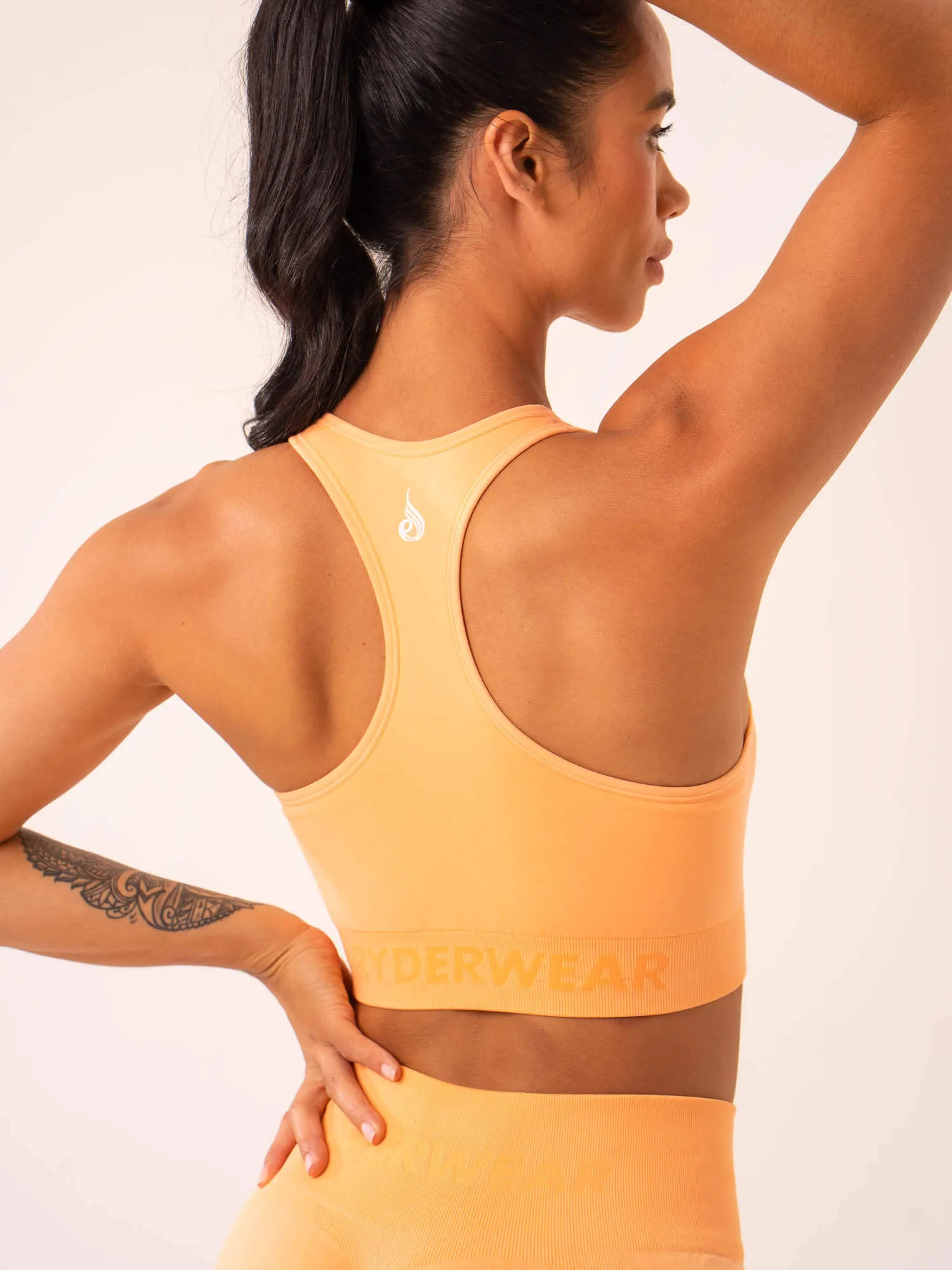 Lift Seamless High Neck Sports Bra - Mango sold by Ryderwear product image thumbnail 2
