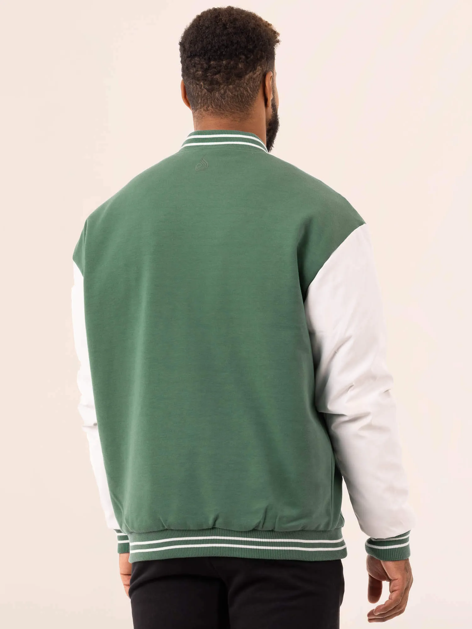 Varsity Bomber Jacket - Green/Vanilla sold by Ryderwear product image thumbnail 4