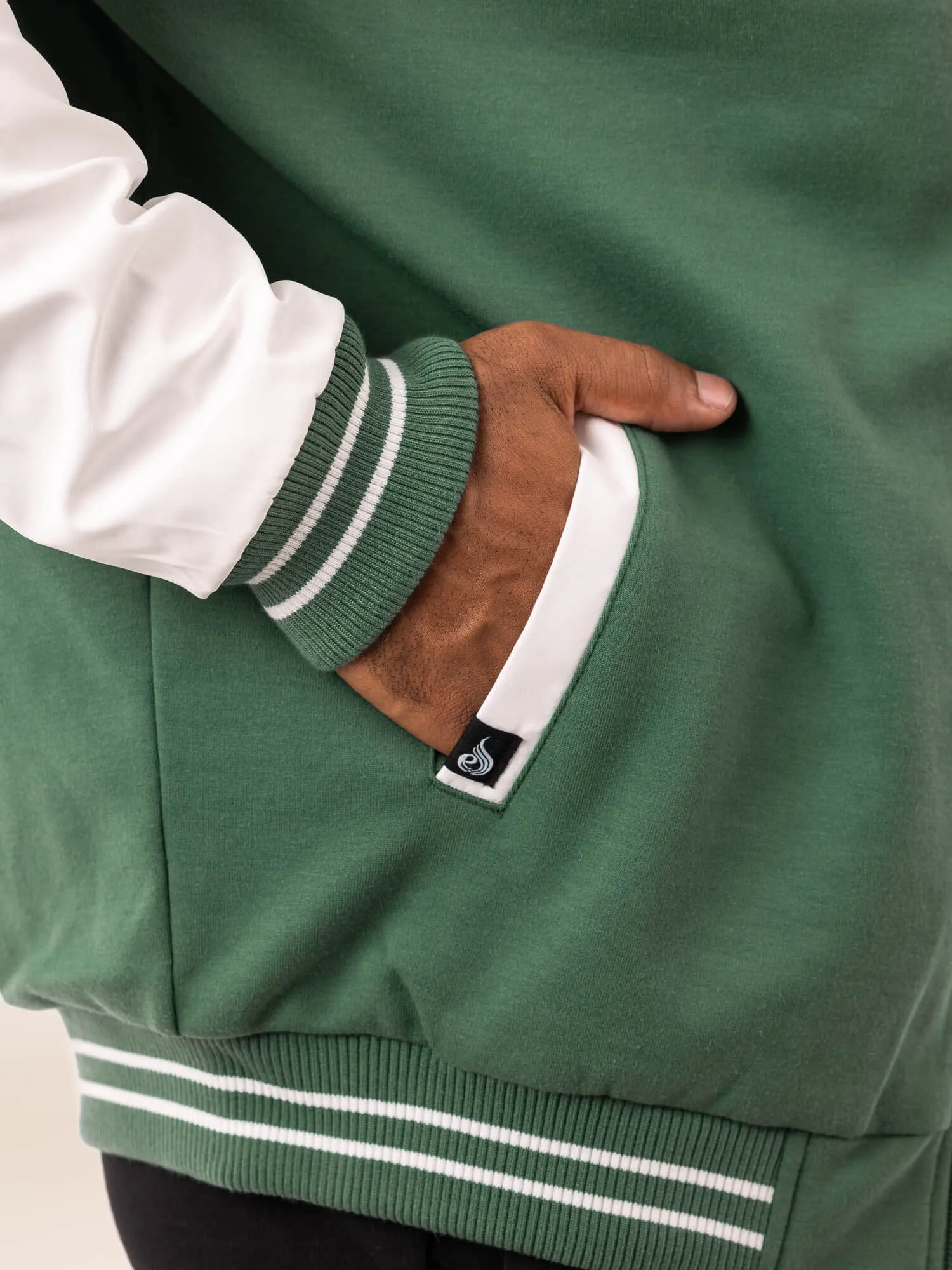 Varsity Bomber Jacket - Green/Vanilla sold by Ryderwear product image thumbnail 5