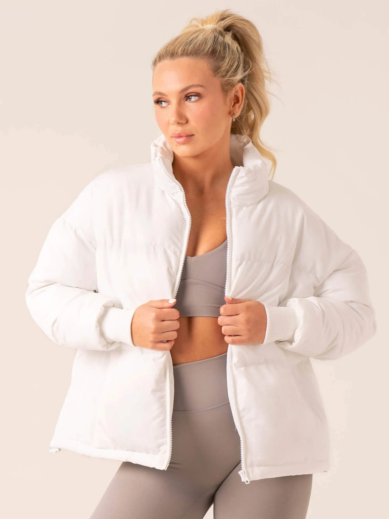Pace Puffer Jacket - White sold by Ryderwear product image thumbnail 3