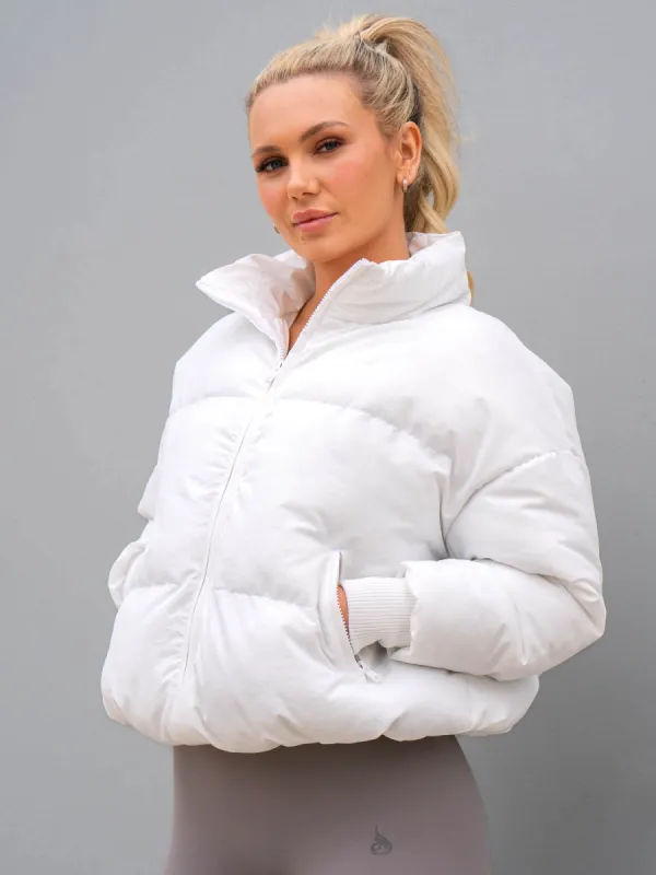 Pace Puffer Jacket - White sold by Ryderwear