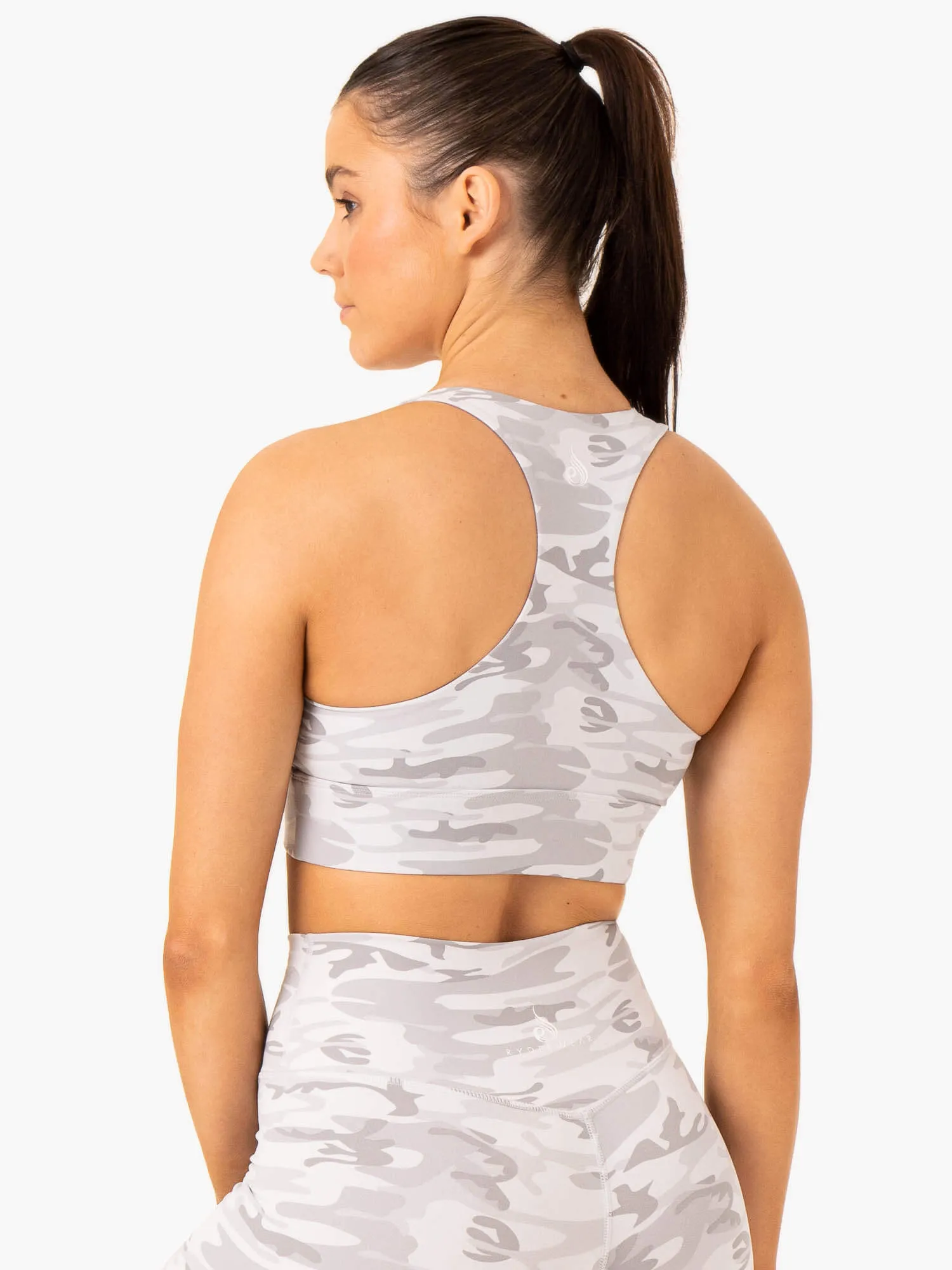 Base Racer Back Sports Bra - Grey Camo sold by Ryderwear product image thumbnail 4