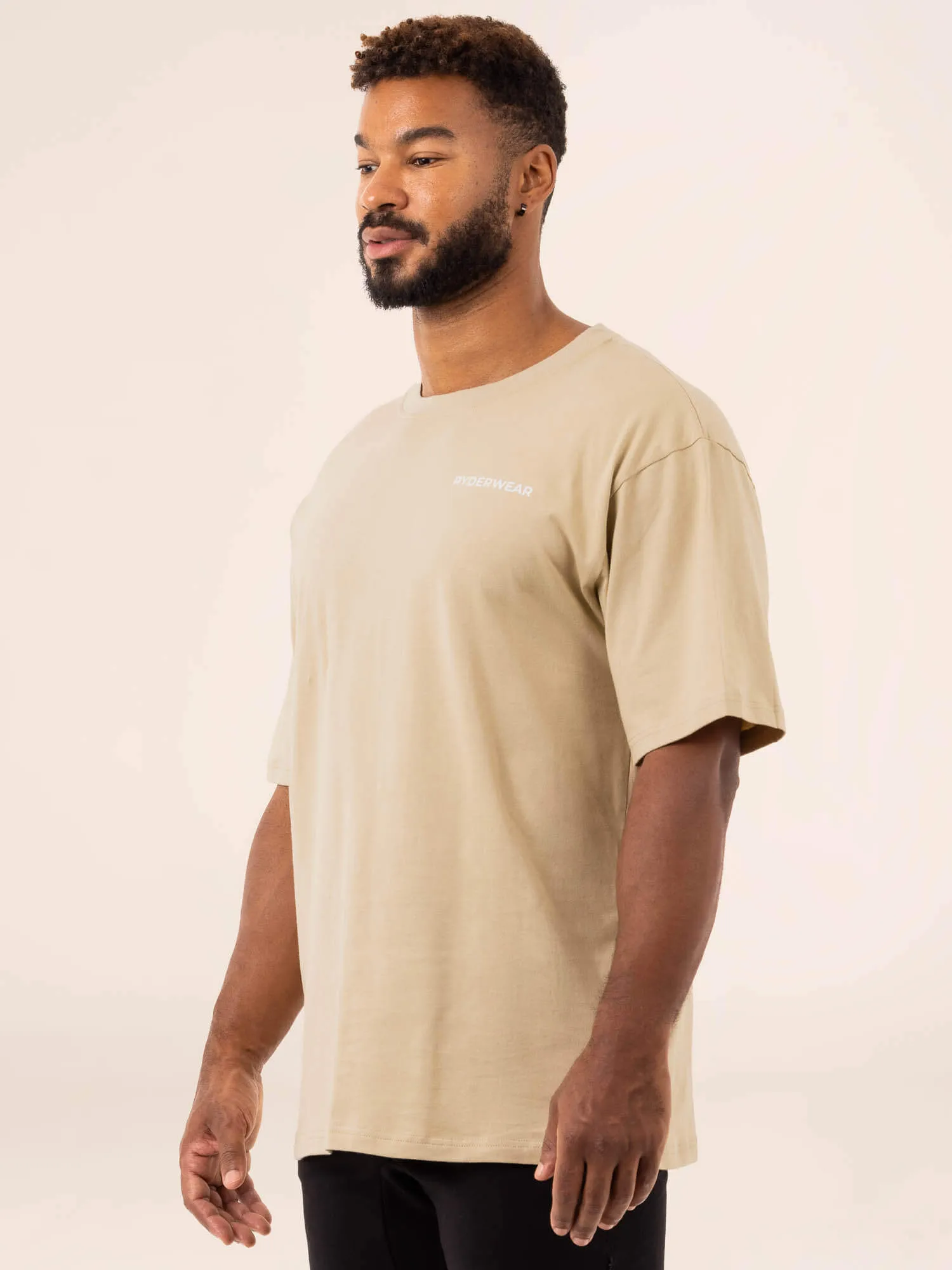 Industry Oversized T-Shirt - Sandstone sold by Ryderwear product image thumbnail 3