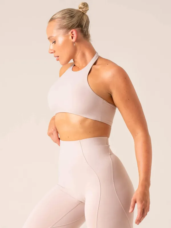Stride Halter Sports Bra - Chalk sold by Ryderwear