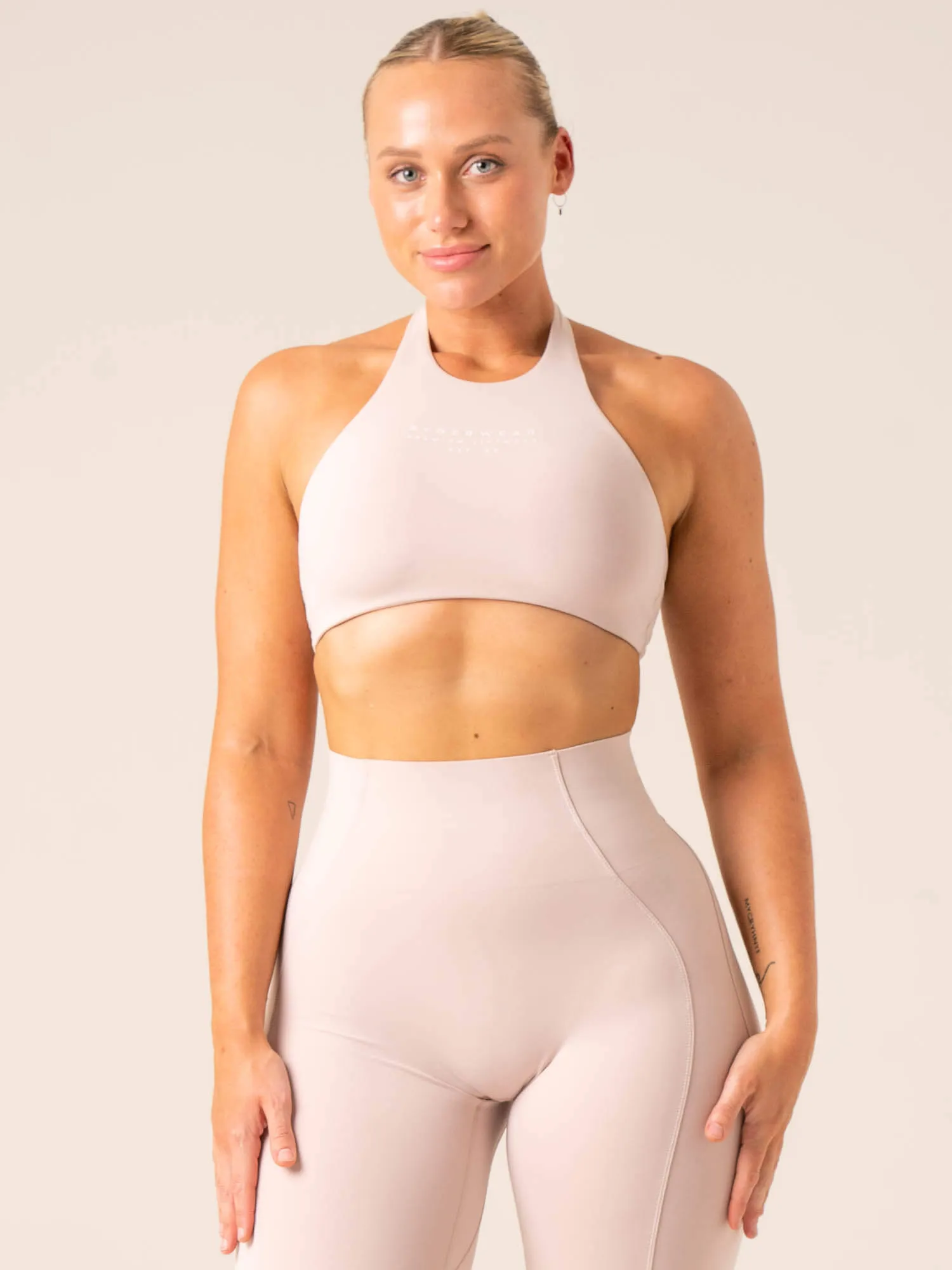 Stride Halter Sports Bra - Chalk sold by Ryderwear product image thumbnail 4