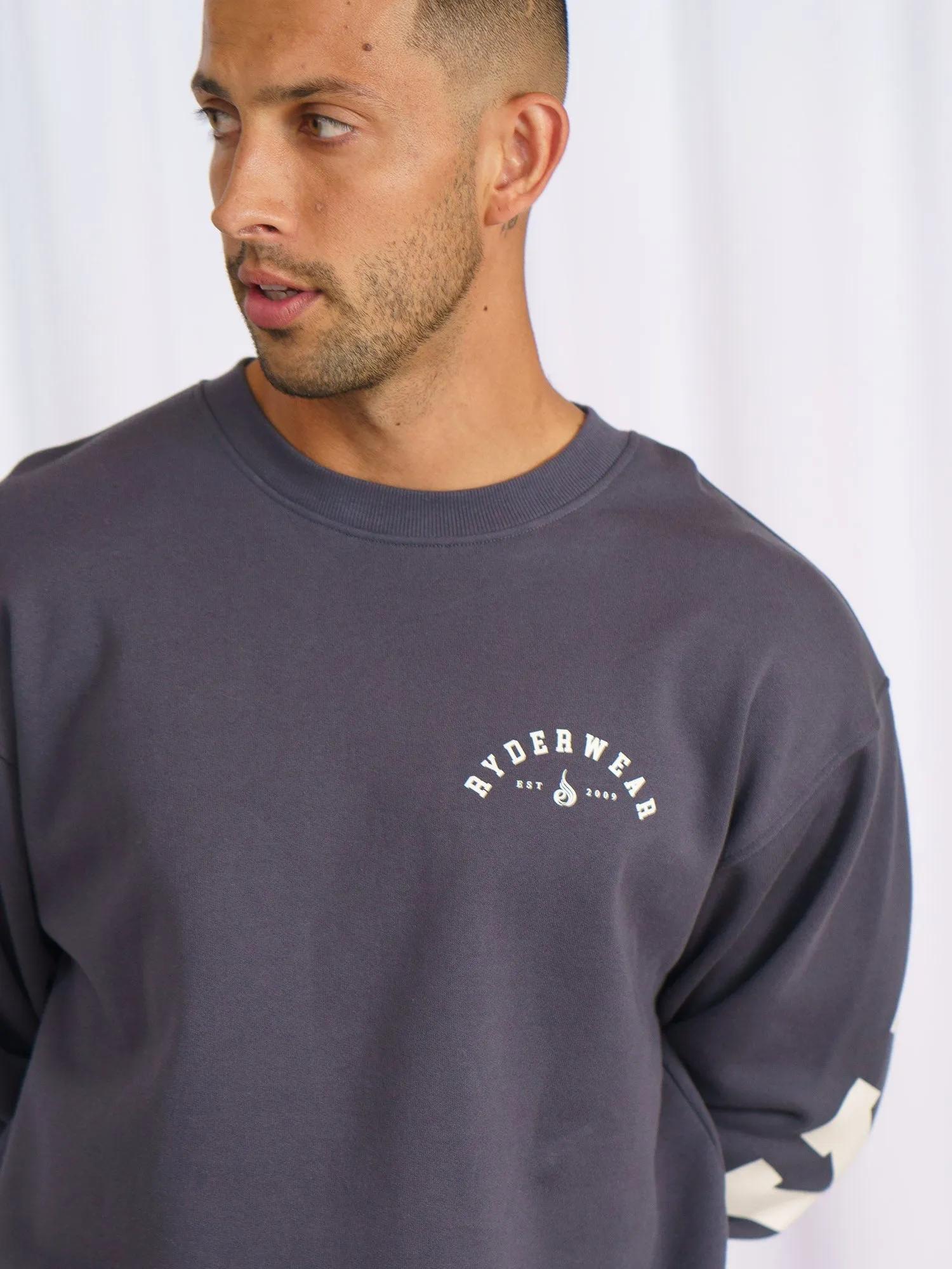 Unisex Collegiate Sweater - Charcoal sold by Ryderwear product image thumbnail 3