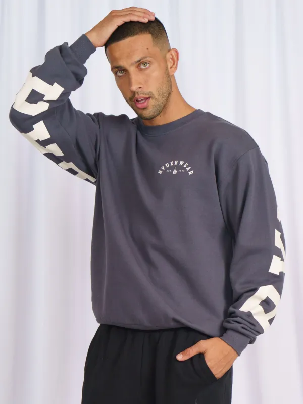 Unisex Collegiate Sweater - Charcoal sold by Ryderwear