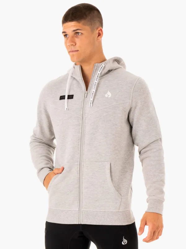 Recharge Zip Up Hoodie - Grey Marl sold by Ryderwear