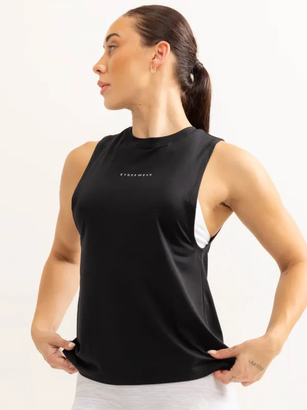 Soft Tech Loose Fit Tank - Black sold by Ryderwear
