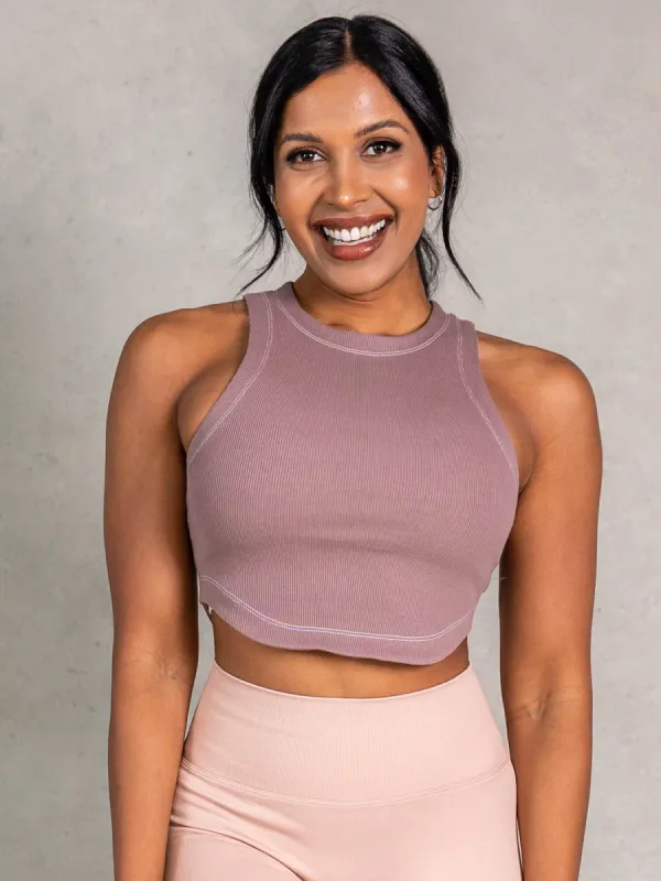 Stride Rib Tank - Almond sold by Ryderwear